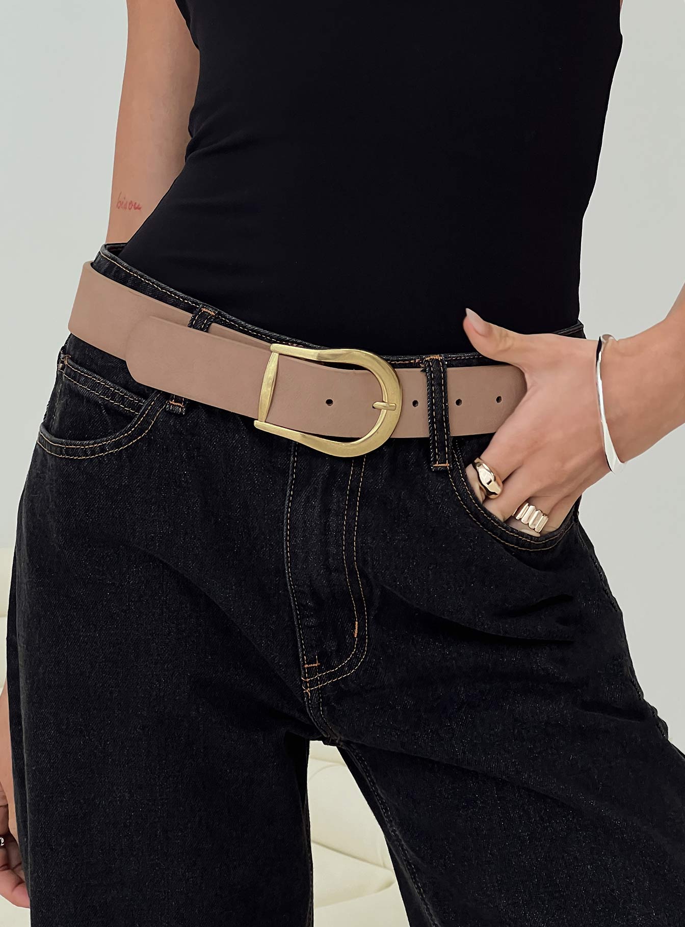 Breslin Belt Washed Brown For Cheap Sale Online