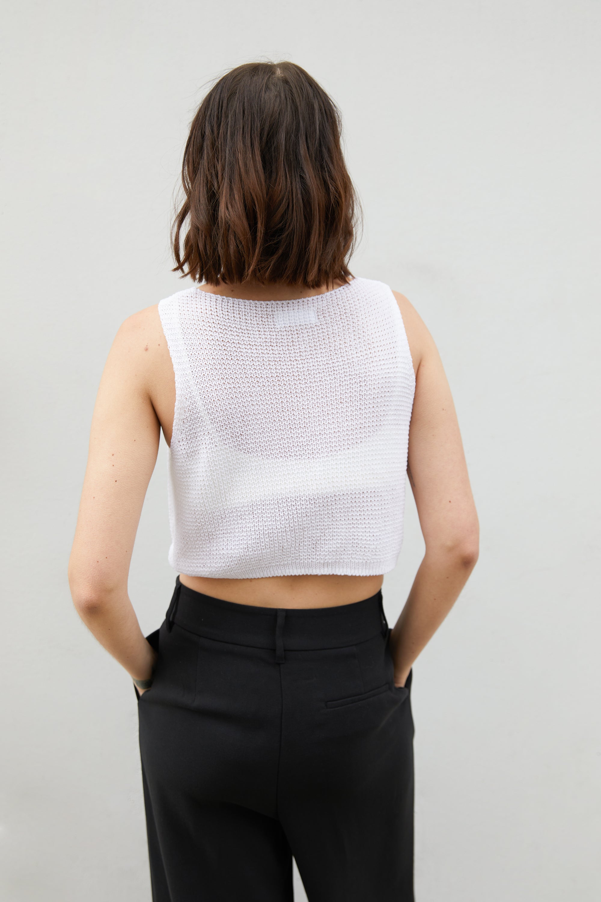 LOOSE KNIT CROPPED TANK Buy Sale Online