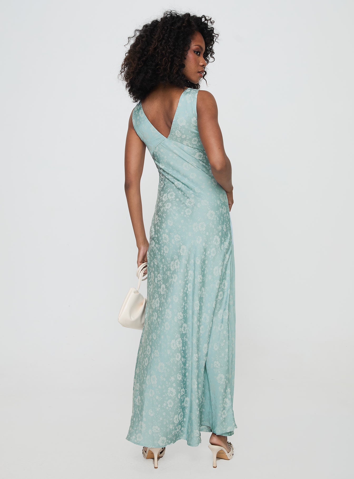 Nell Jacquard Maxi Dress Blue Sale Online Cheap