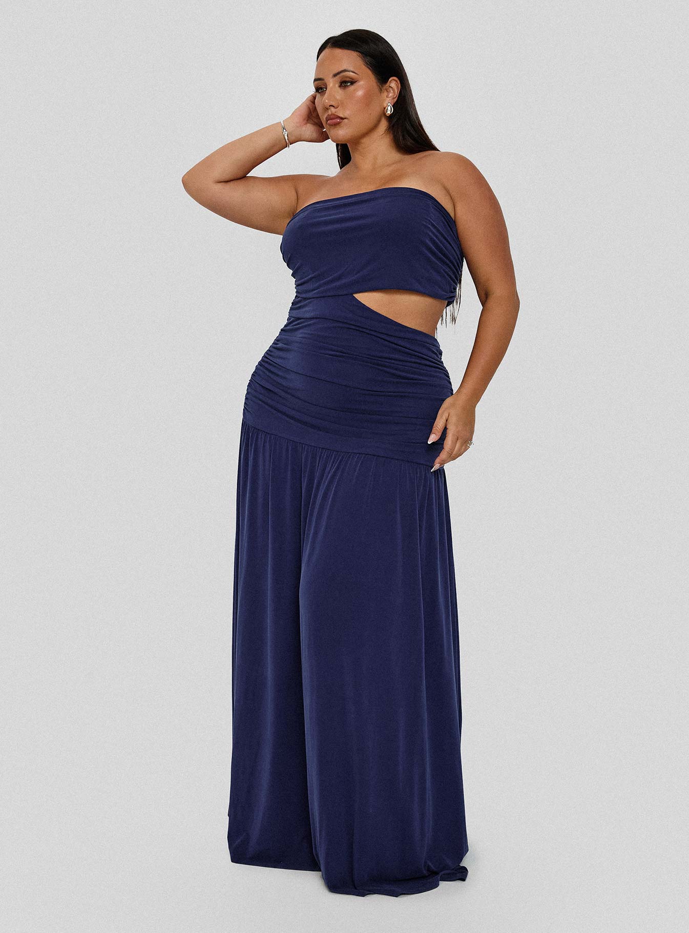 Grandeur Strapless Maxi Dress Navy Curve Footlocker Finishline Sale Online