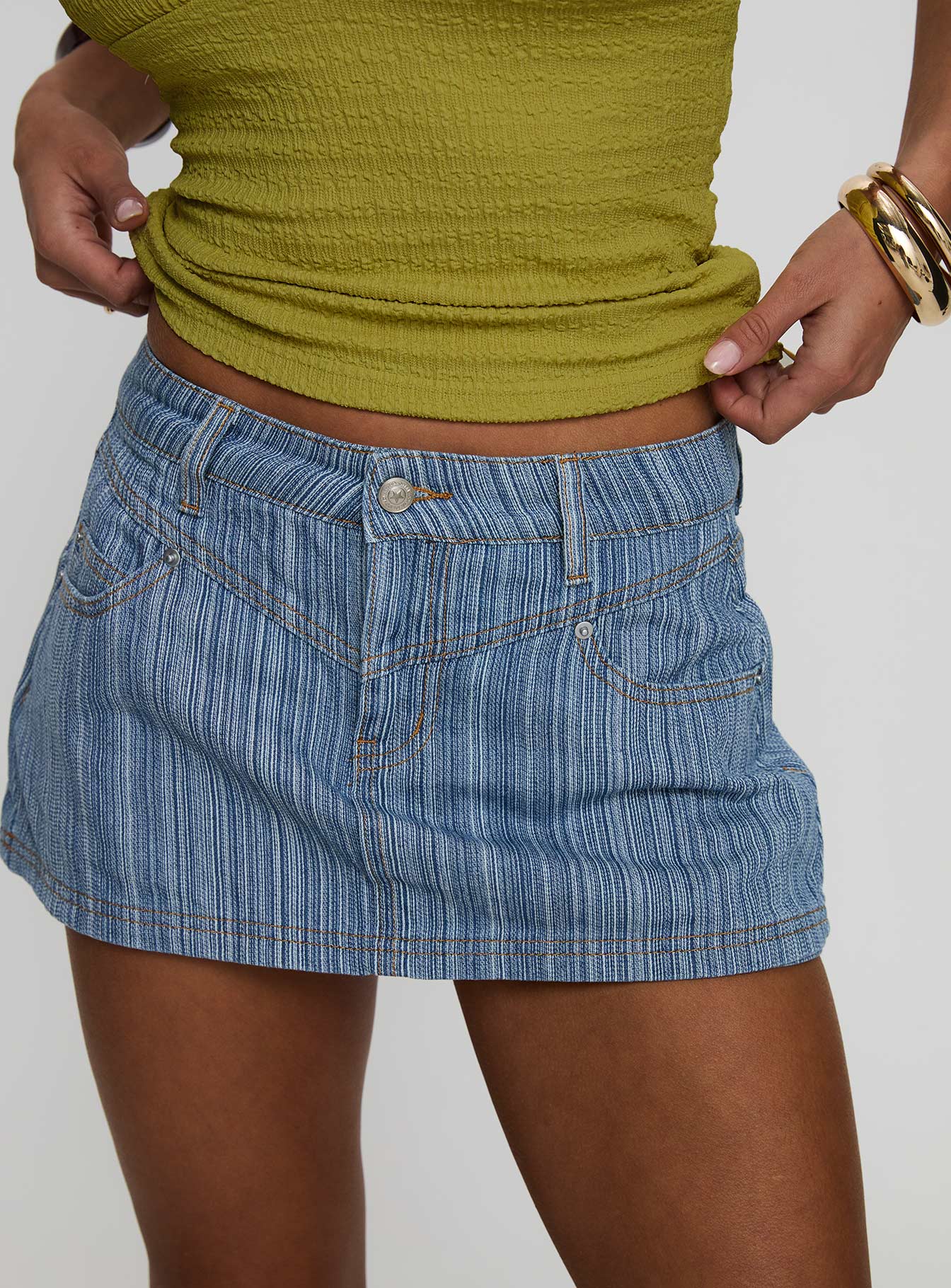 Preslie Skort Blue Stripe Free Shipping Deals