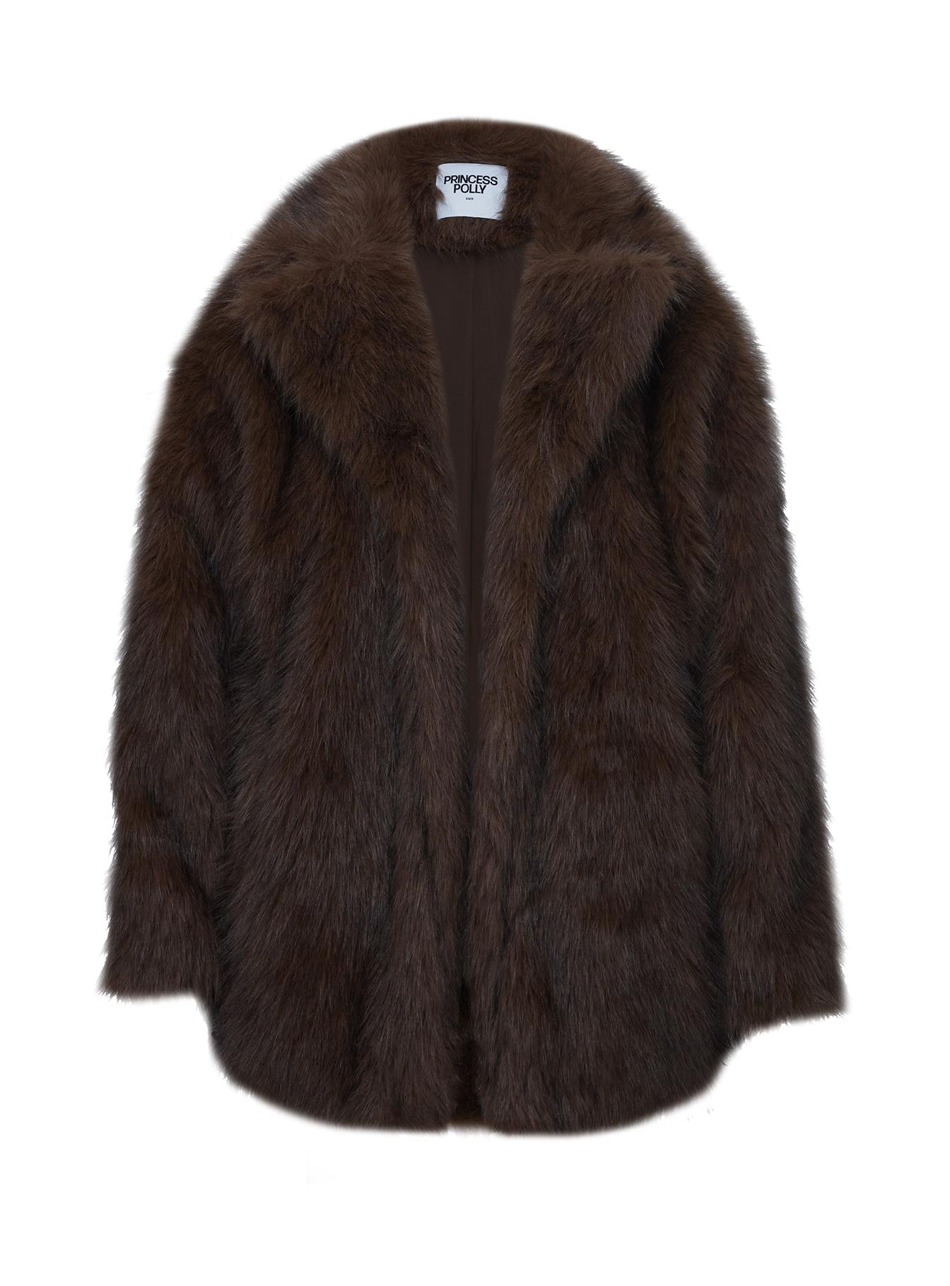 Super Trouper Faux Fur Jacket Brown Clearance Nicekicks