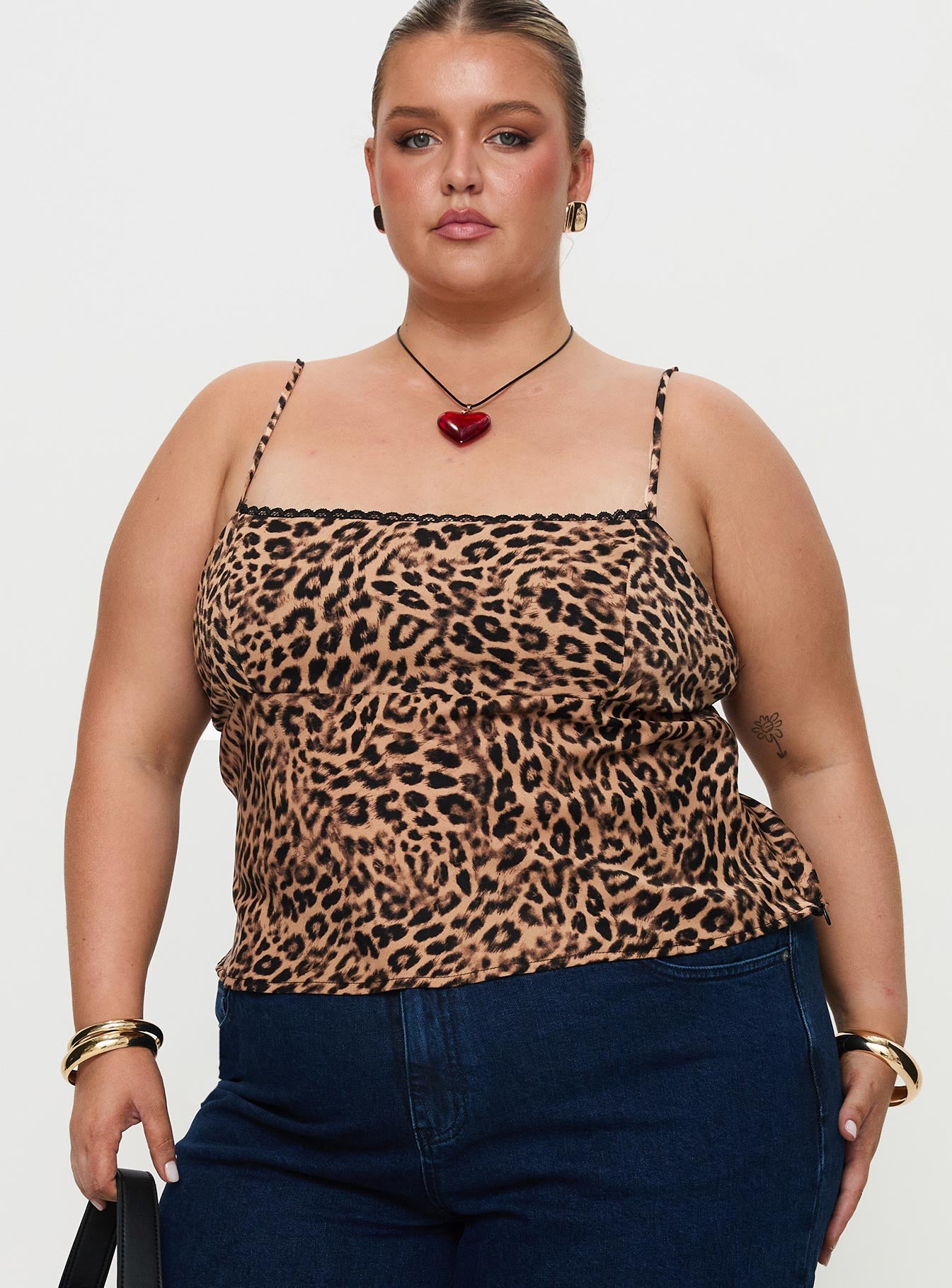 Jaquelyn Top Leopard Curve Outlet Online Shop