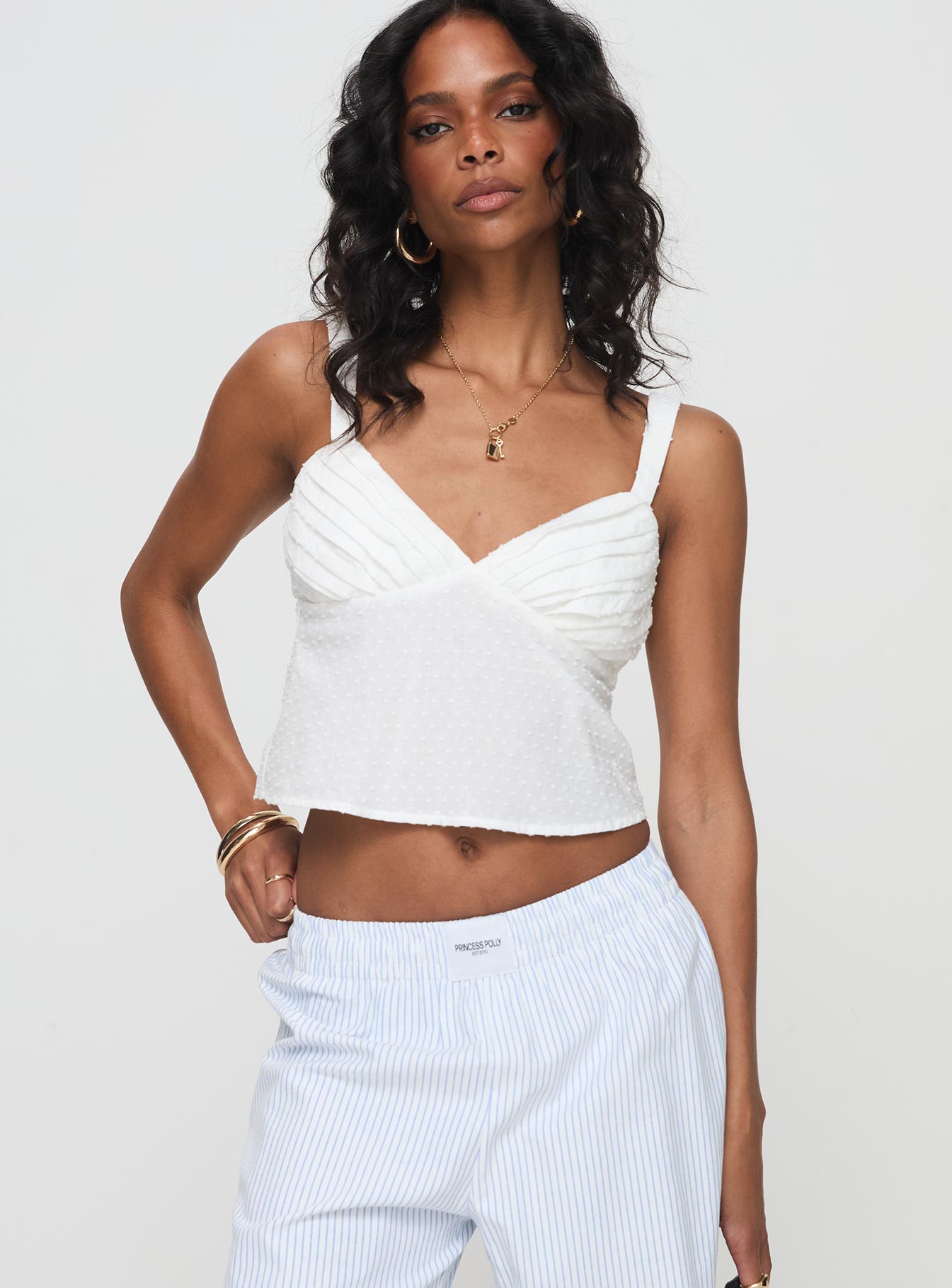 Prevost Cami Top White Factory Outlet For Sale