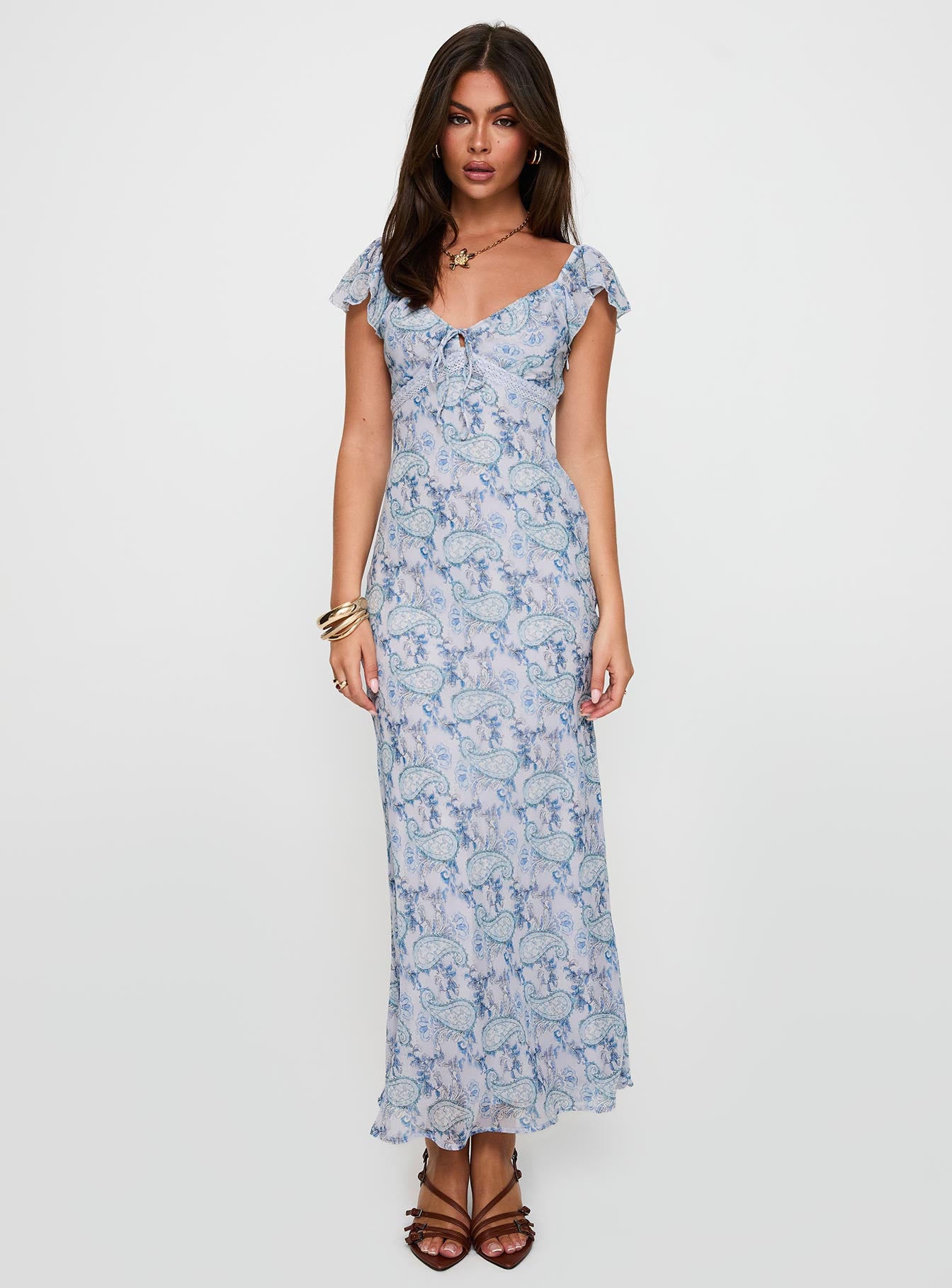 Dahleia Maxi Dress Blue Paisley Cheap Pice From China