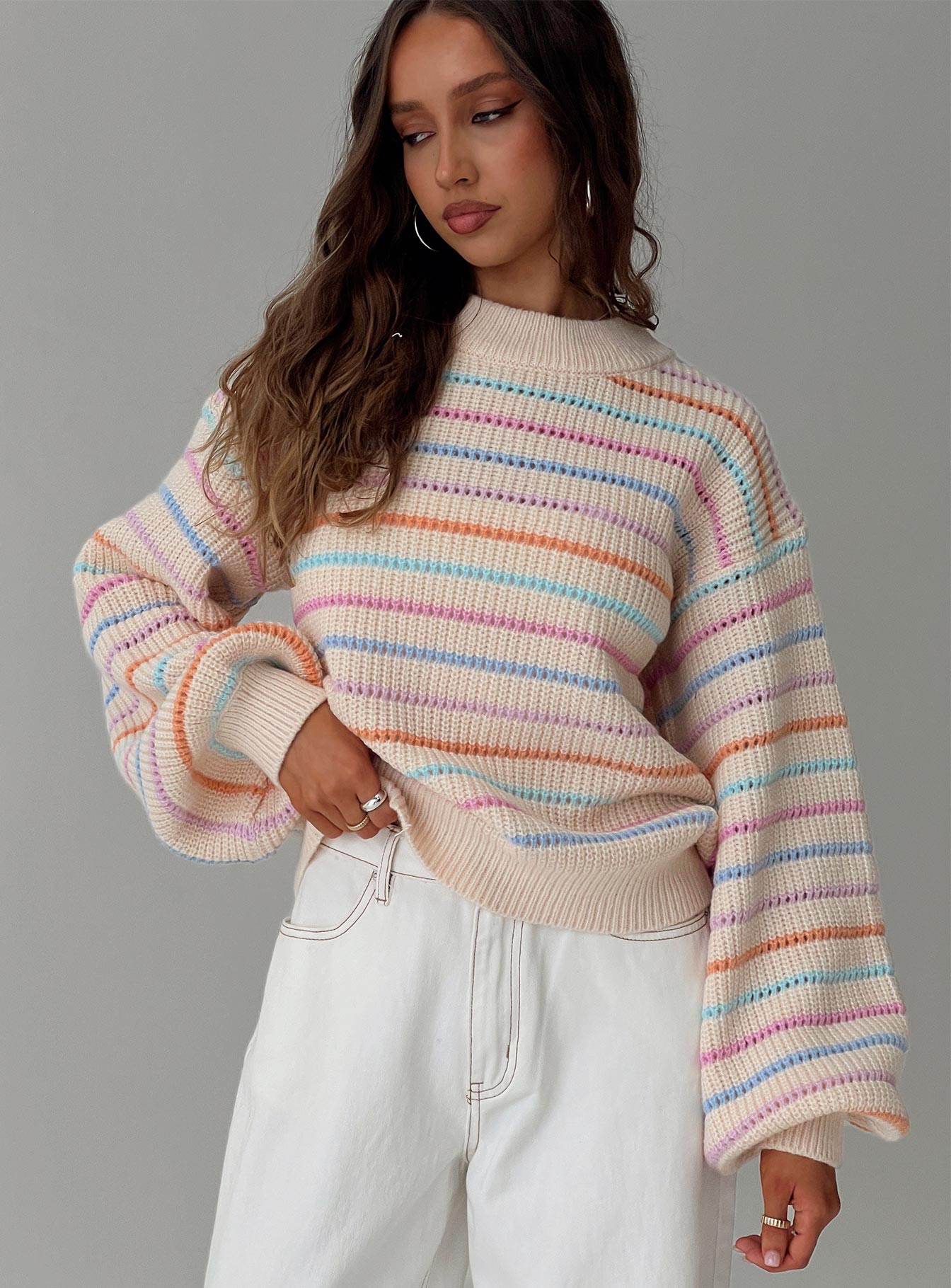 Harmony Knit Sweater Multi Sale Enjoy