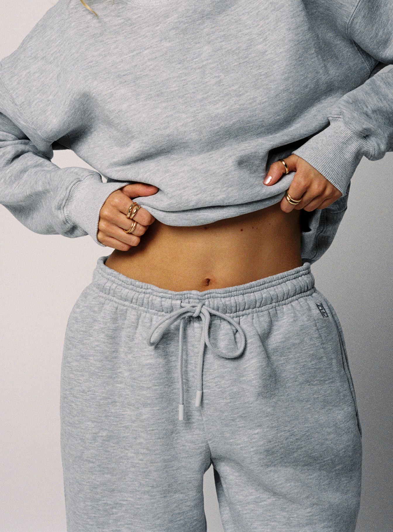 Dream Fleece Ankle Cuff Sweatpants Grey Marle Brand New Unisex Sale Online