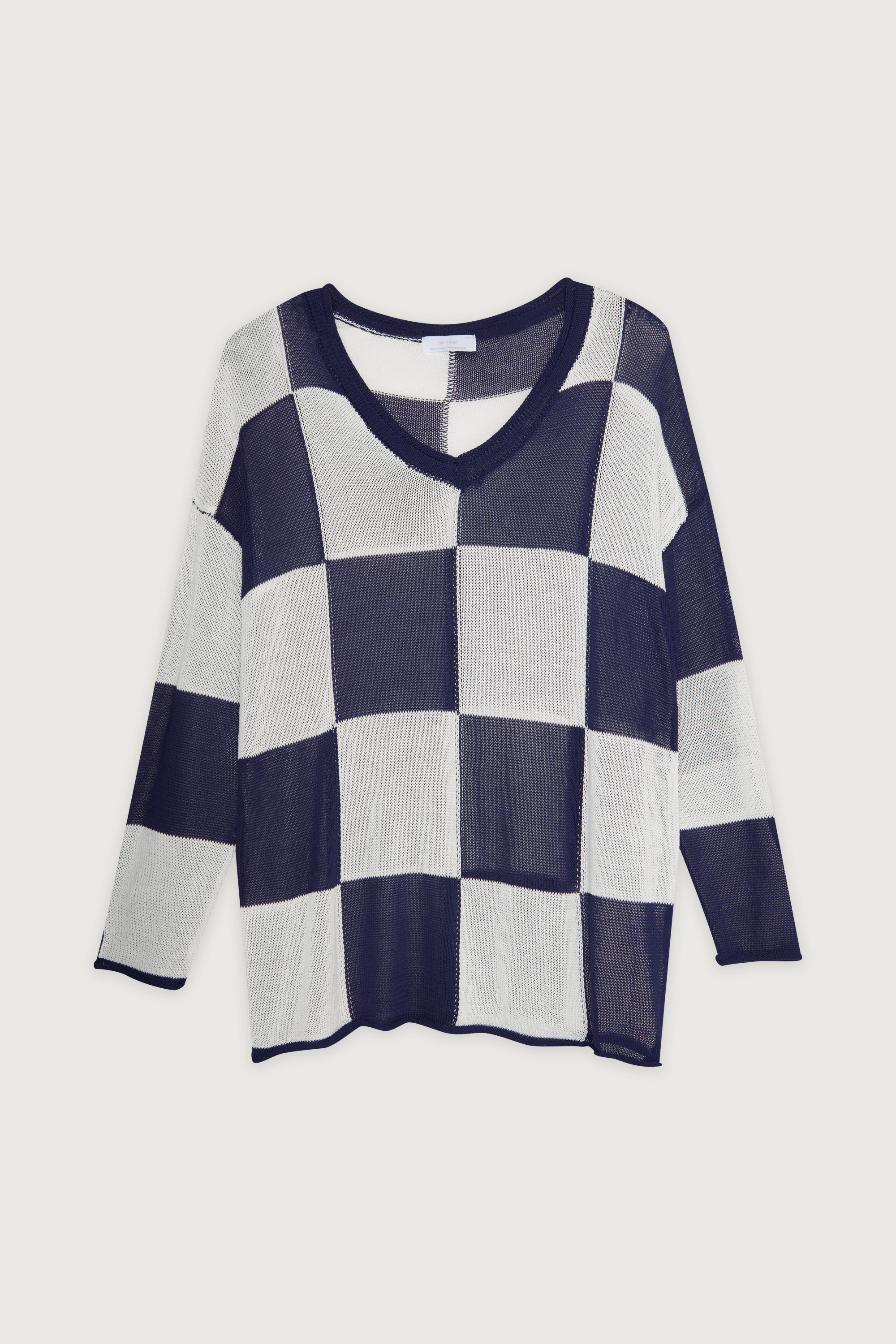 OVERSIZED CHECKERED SWEATER Buy Cheap Discount