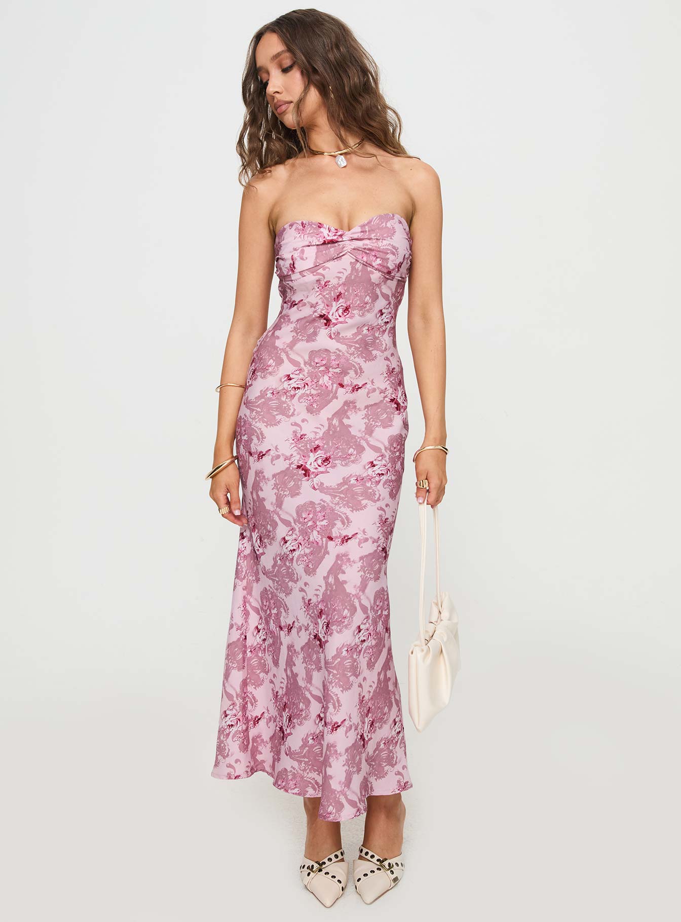 Abeila Strapless Maxi Dress Pink Many Kinds Of Sale Online