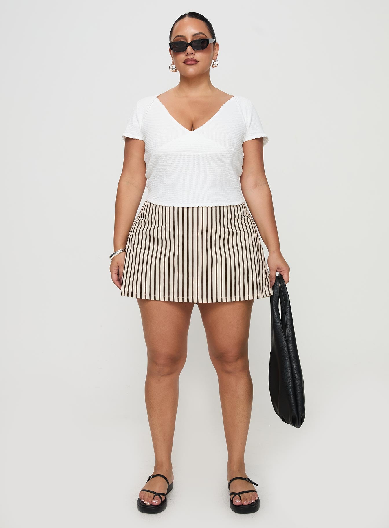 Gigi Skort Beige Stripe Curve Discount Eastbay