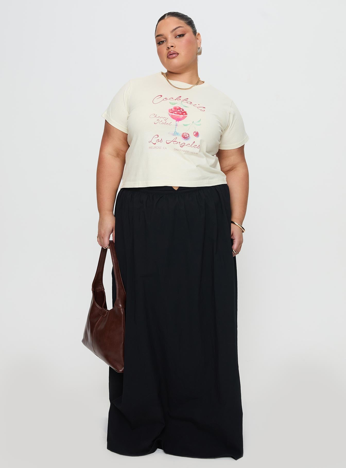 Cherry Cocktails Tee Cream Curve Low Cost