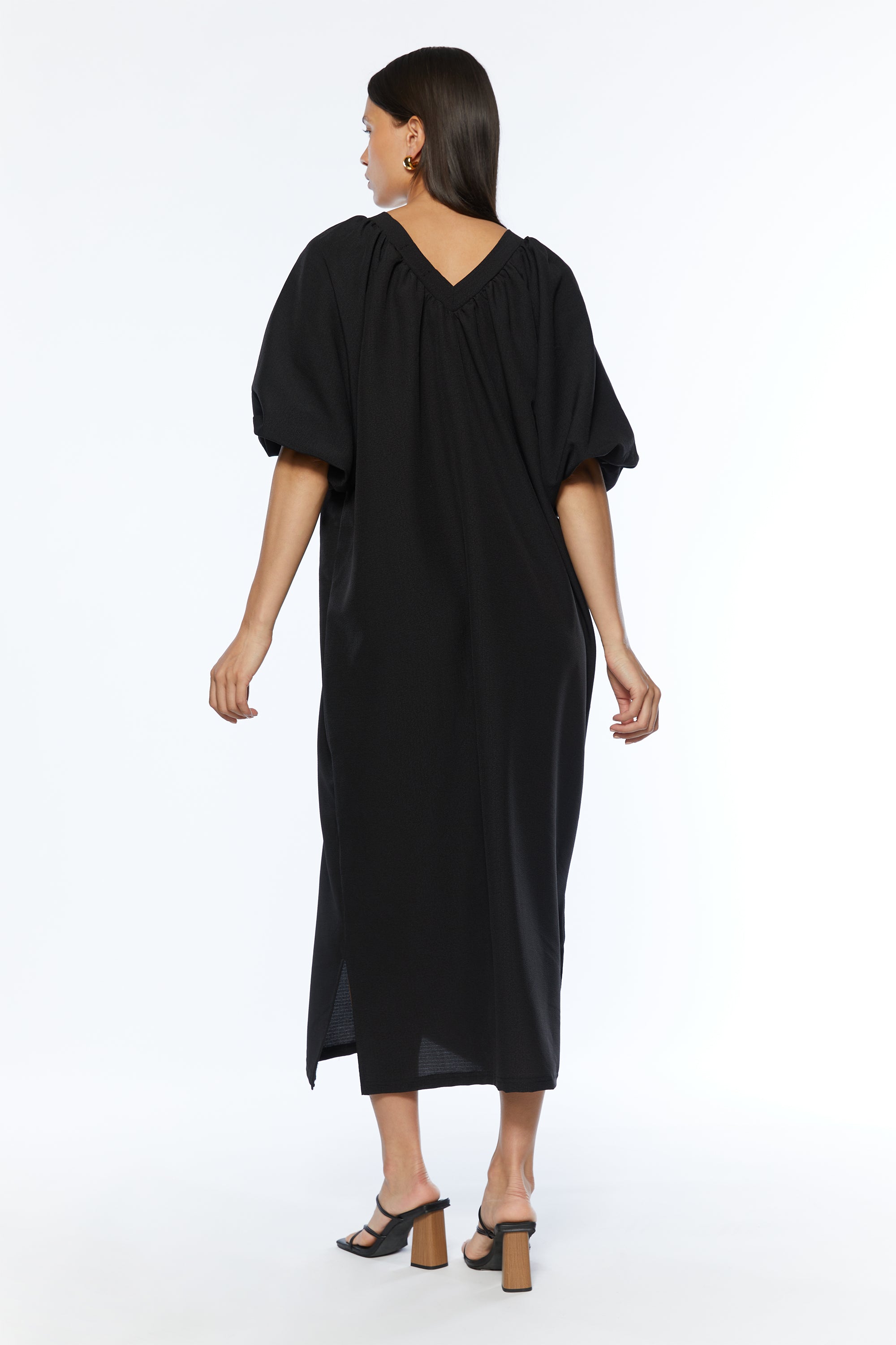 PUFF SLEEVE MAXI DRESS Discount Big Sale