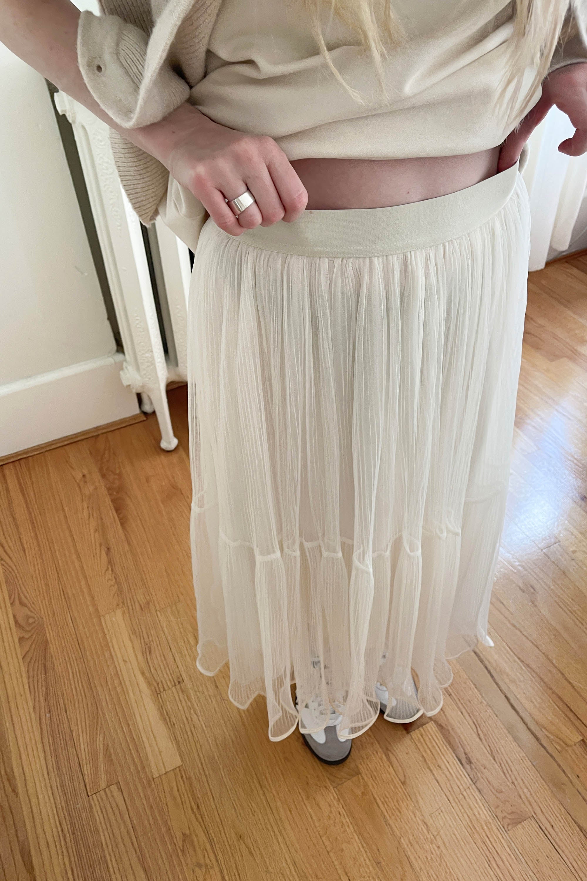 LAYERED TULLE MIDI SKIRT Inexpensive Cheap Online