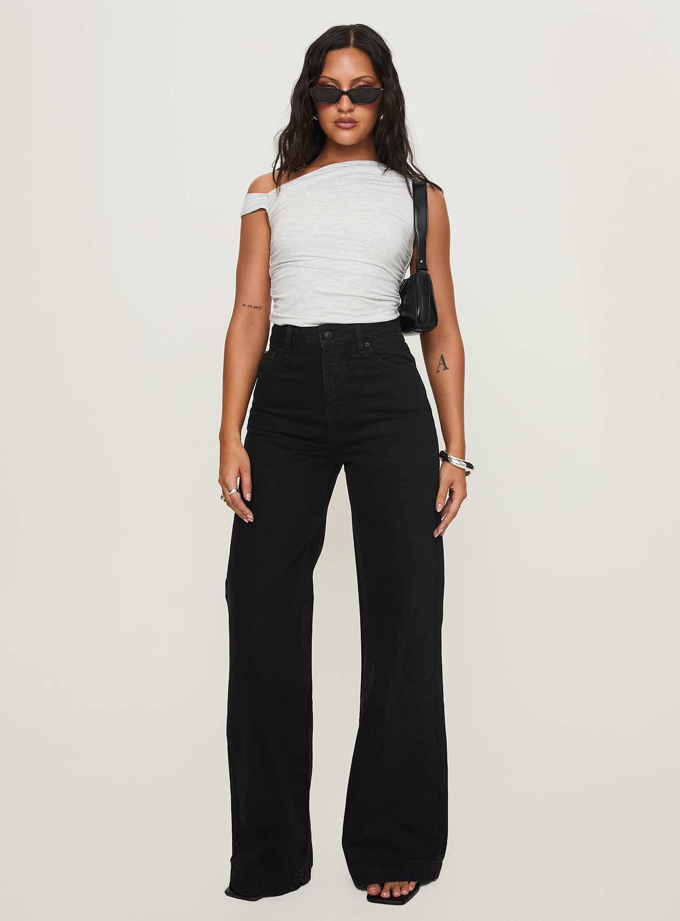 Goldie High Wide Jean True Black Buy Cheap Wholesale Pice