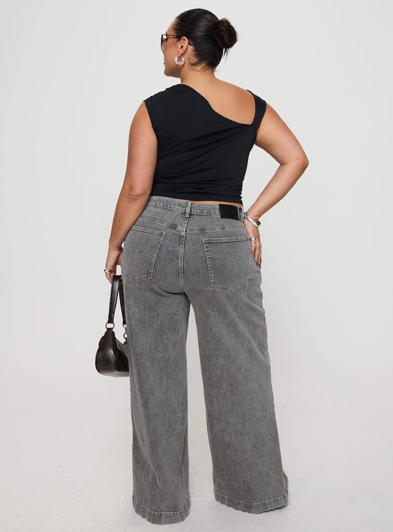 Wolfie High Rise Wide Leg Slouchy Jeans Steel Curve Popular Online