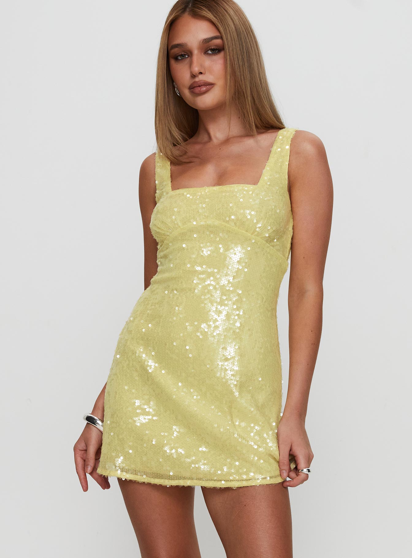 Dasha Mini Dress Yellow Sequin Outlet Choice