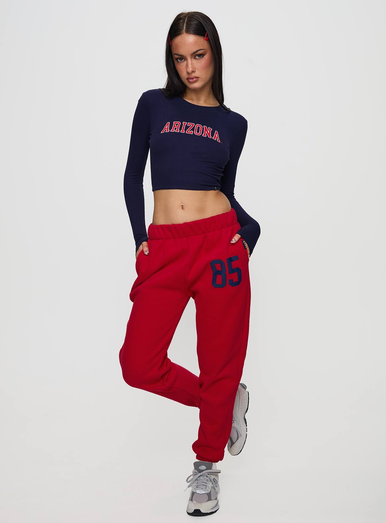 U of A Bring It Back Long Sleeve Top Navy 2025 Online