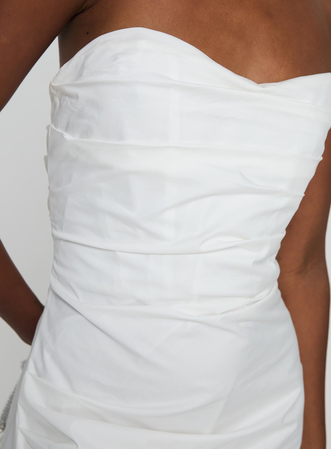 Bradwell Strapless Mini Dress White 2025 Sale Online