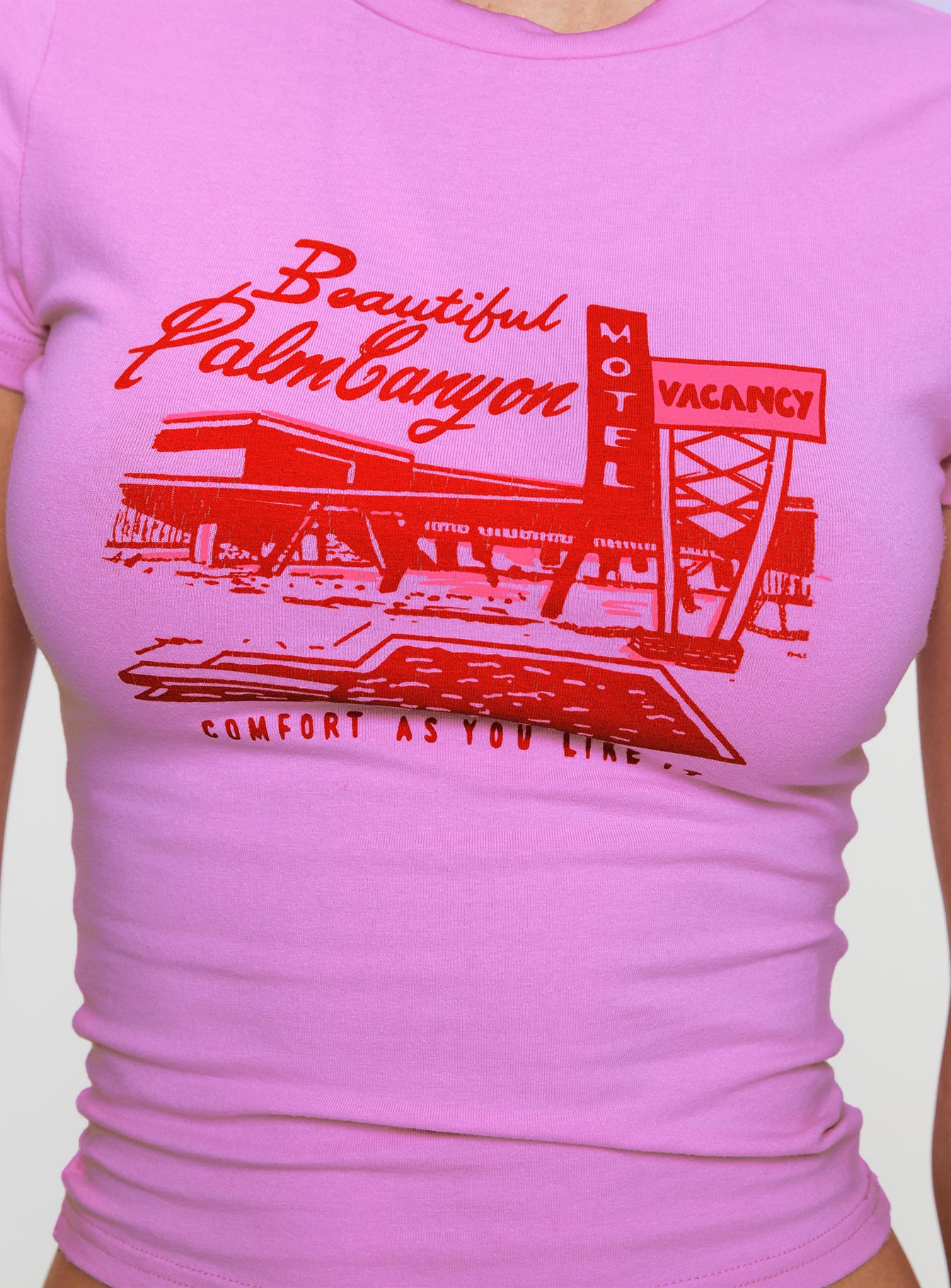 Palm Canyon Tee Pink Best Sale For Sale