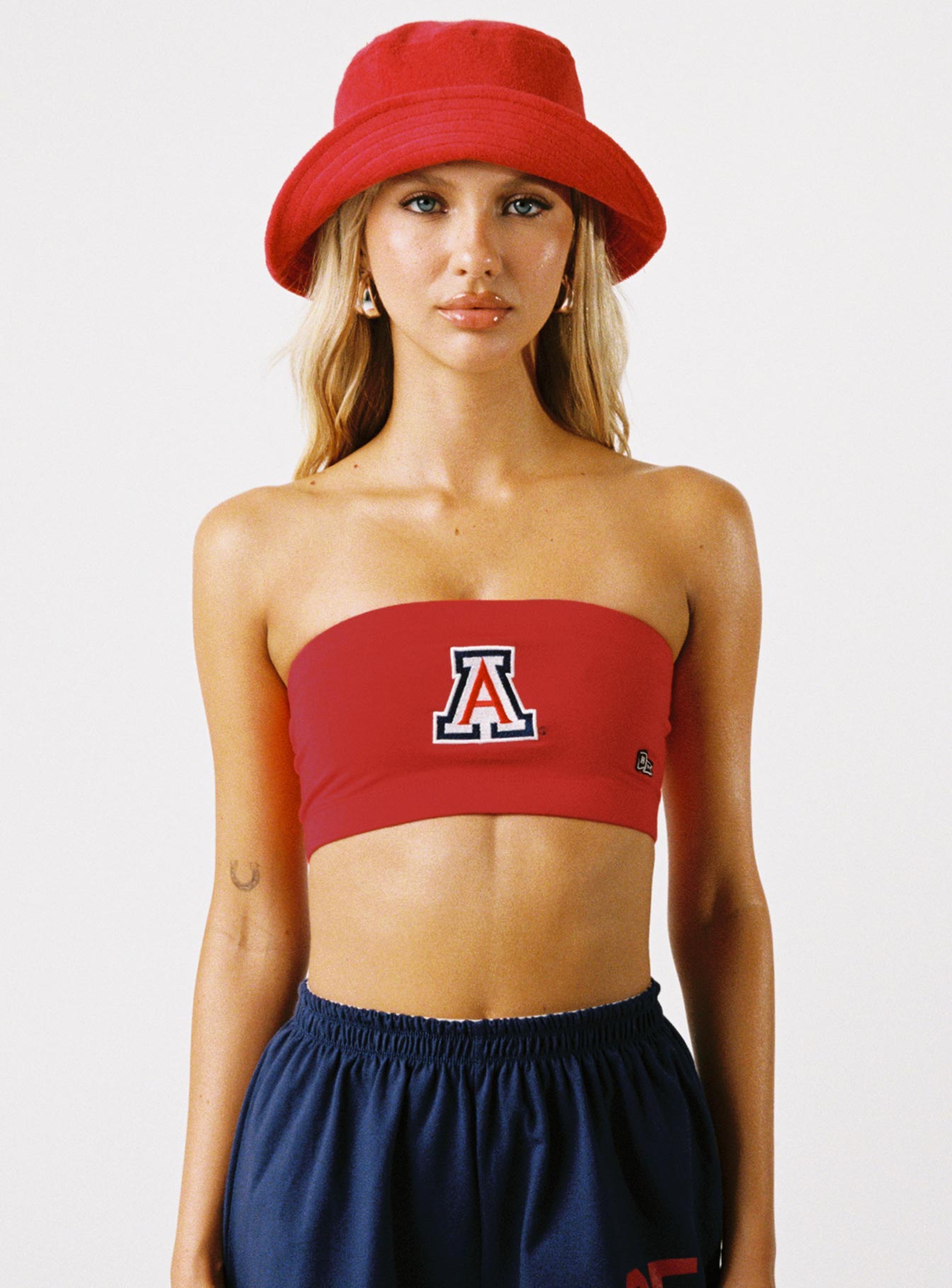 U of A Bandeau Top Red Cheap Store