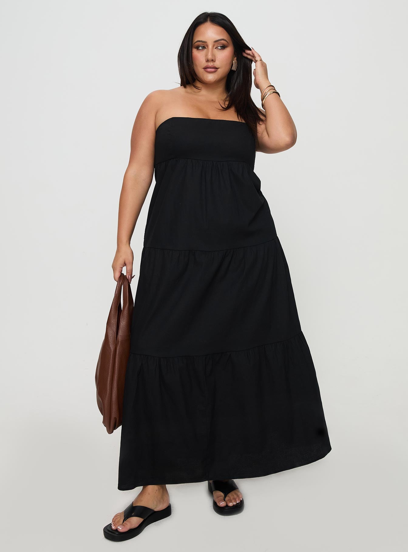 Osment Maxi Dress Black Curve Buy Cheap Buy