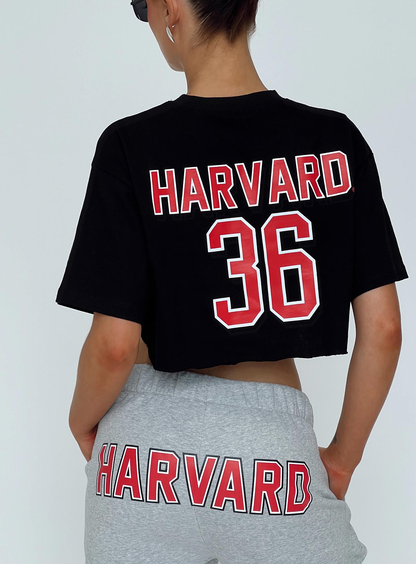 Harvard Graphic Track Top Black Best Wholesale For Sale