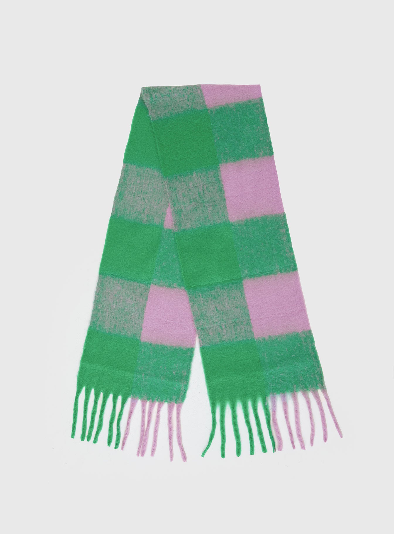 Up To Us Scarf Green / Pink Wiki Sale Online