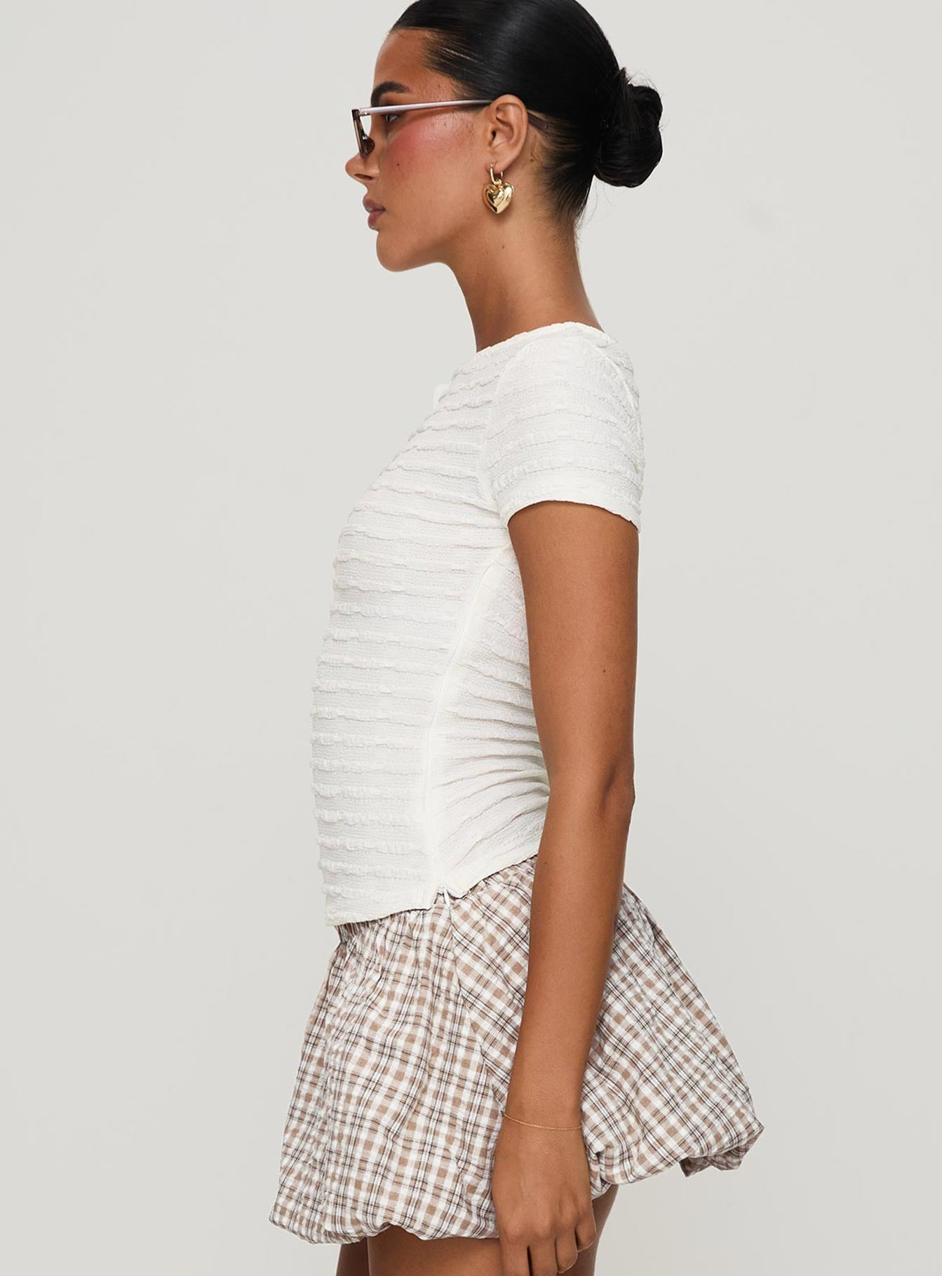 For The Better Textured Top White Discount 2025