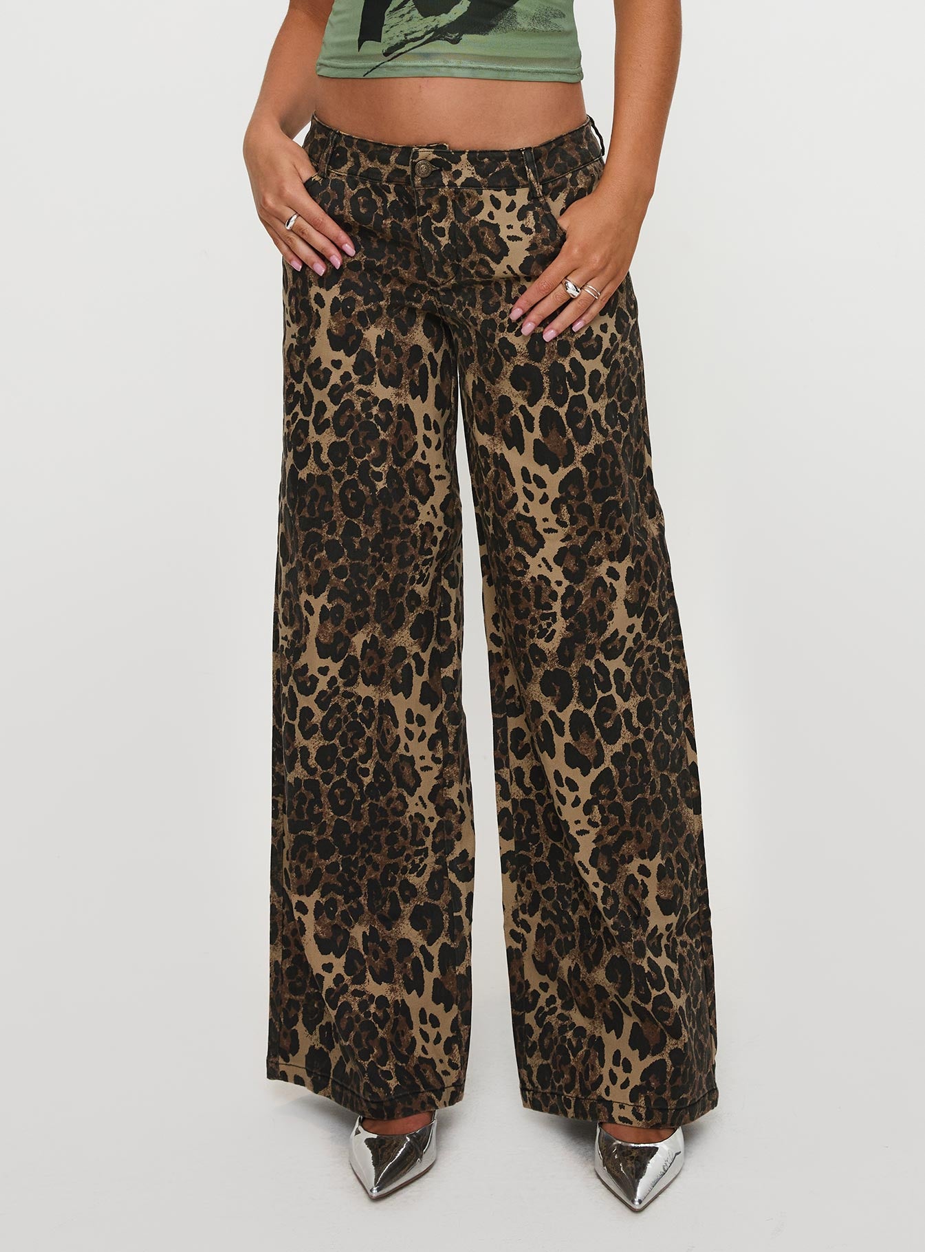 Pantar Low Rise Pants Leopard Sale Lowest Pice