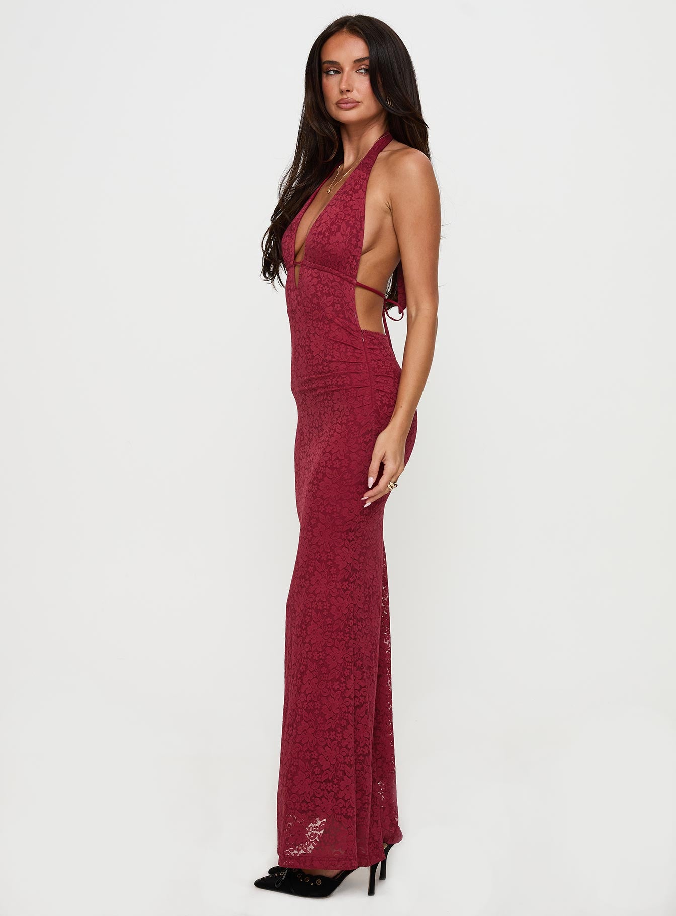 Karmyn Plunge Maxi Dress Red Clearance Best