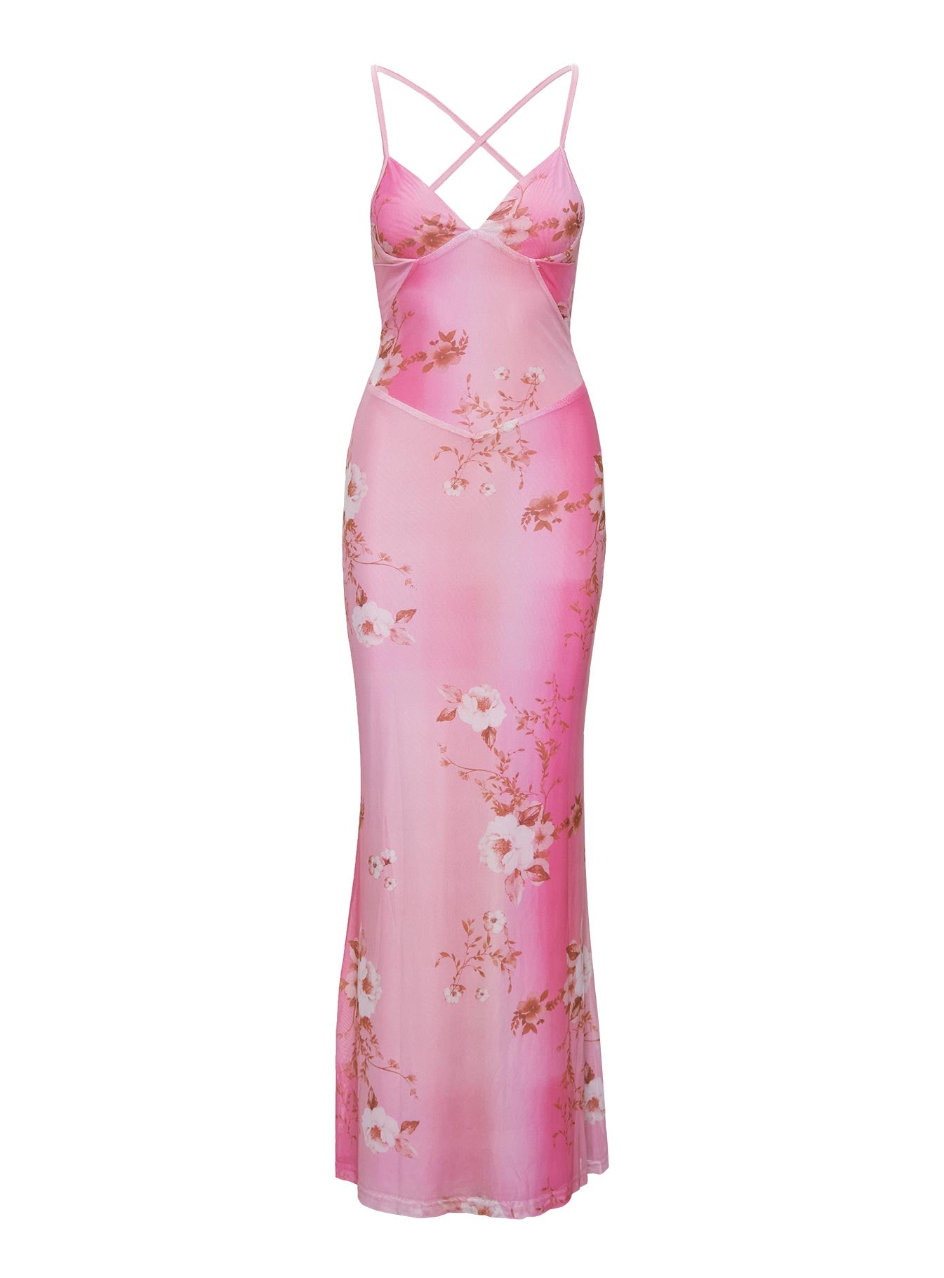 Beverlie Halter Maxi Dress Pink Floral Cheap Footlocker