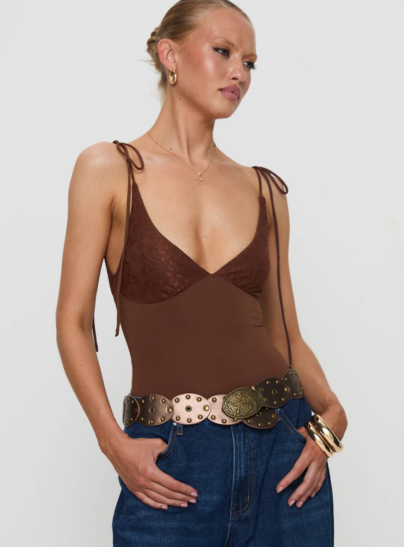 Prichard Bodysuit Brown Collections Cheap Pice