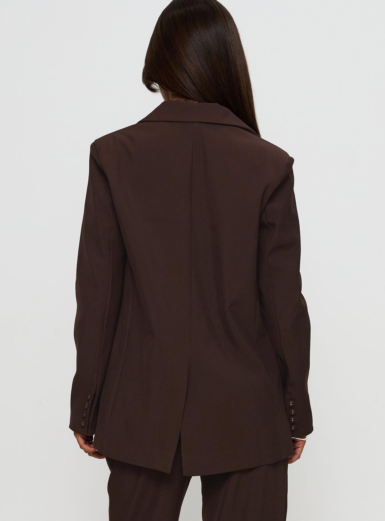 Crowd Pleaser Oversized Blazer Chocolate 100% Authentic For Sale