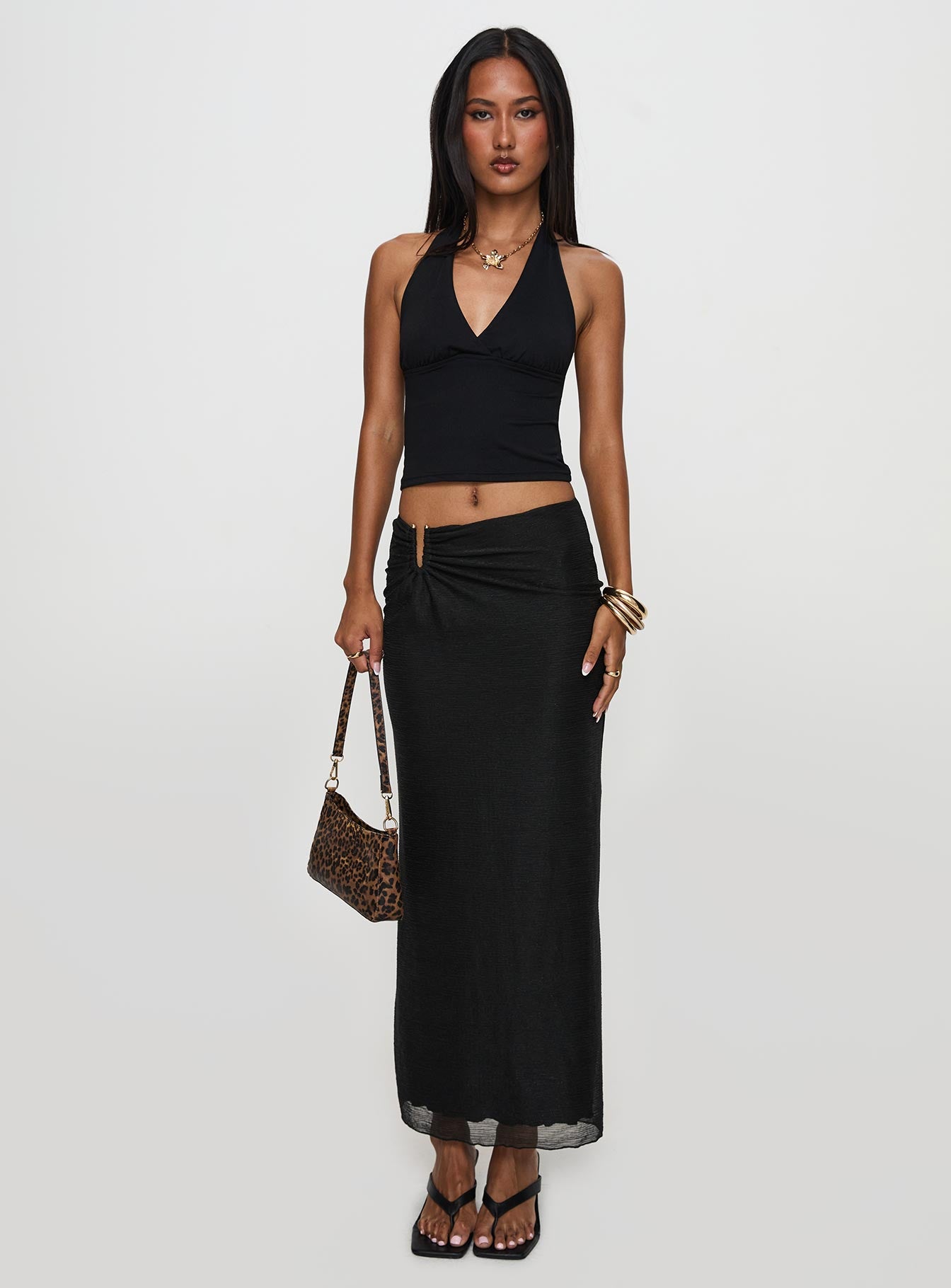 Satine Maxi Skirt Black High Quality Buy Online