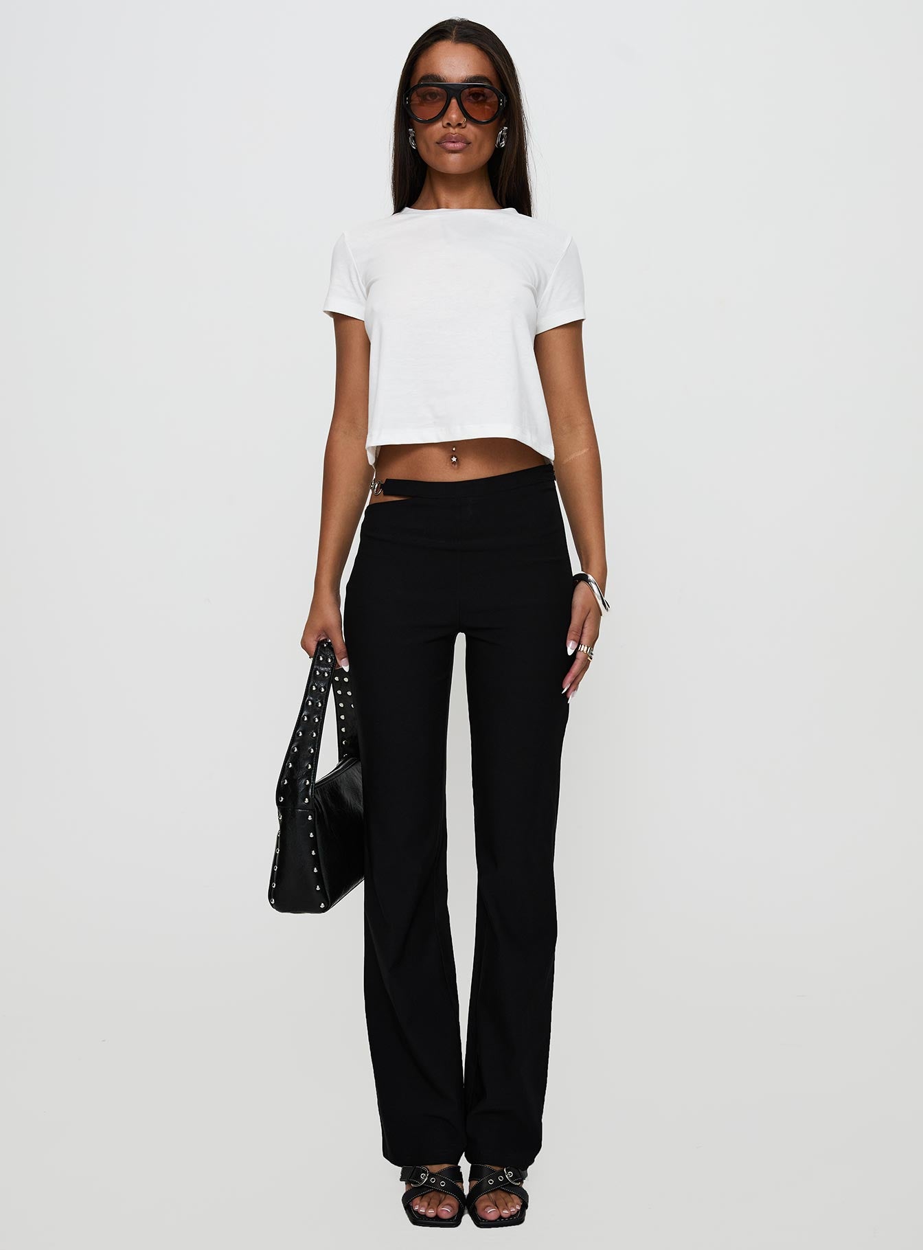 Eyes On You Flare Pants Black Sale New Styles