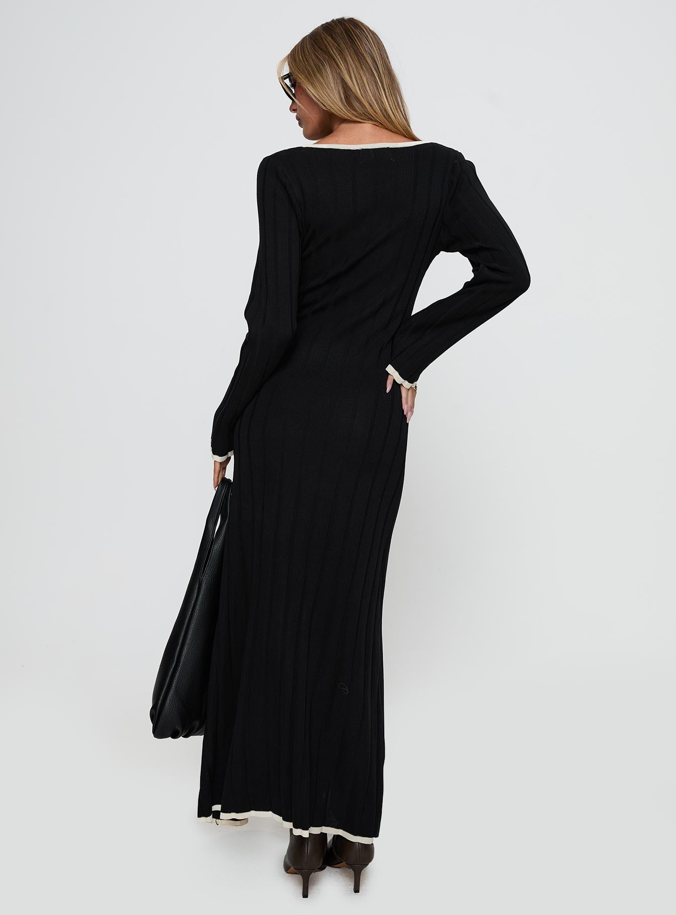 Claira Long Sleeve Maxi Dress Black Cheap Sale Genuine