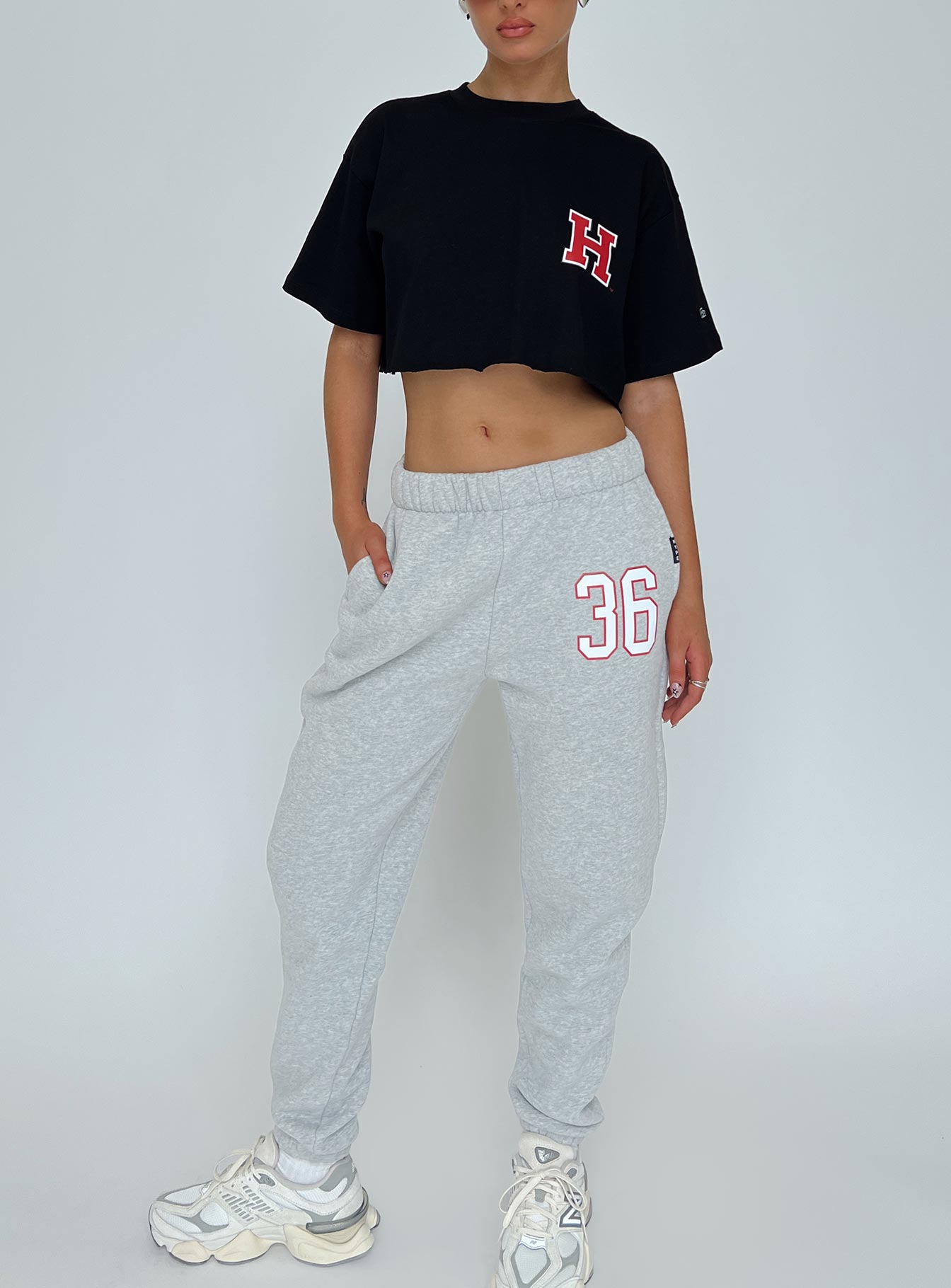 Harvard Graphic Track Top Black Best Wholesale For Sale