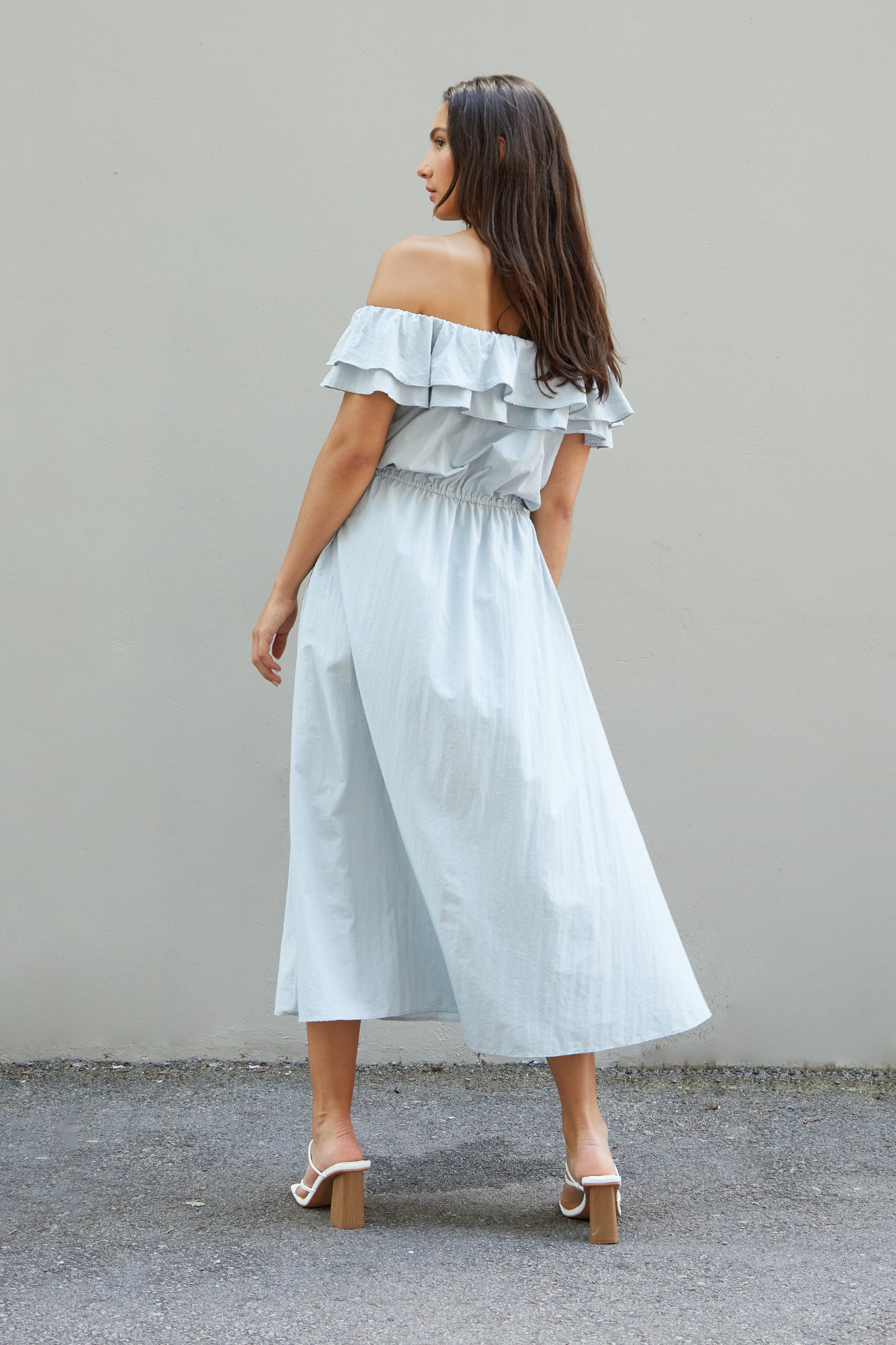 OFF SHOULDER RUFFLED DRESS Explore Cheap Pice