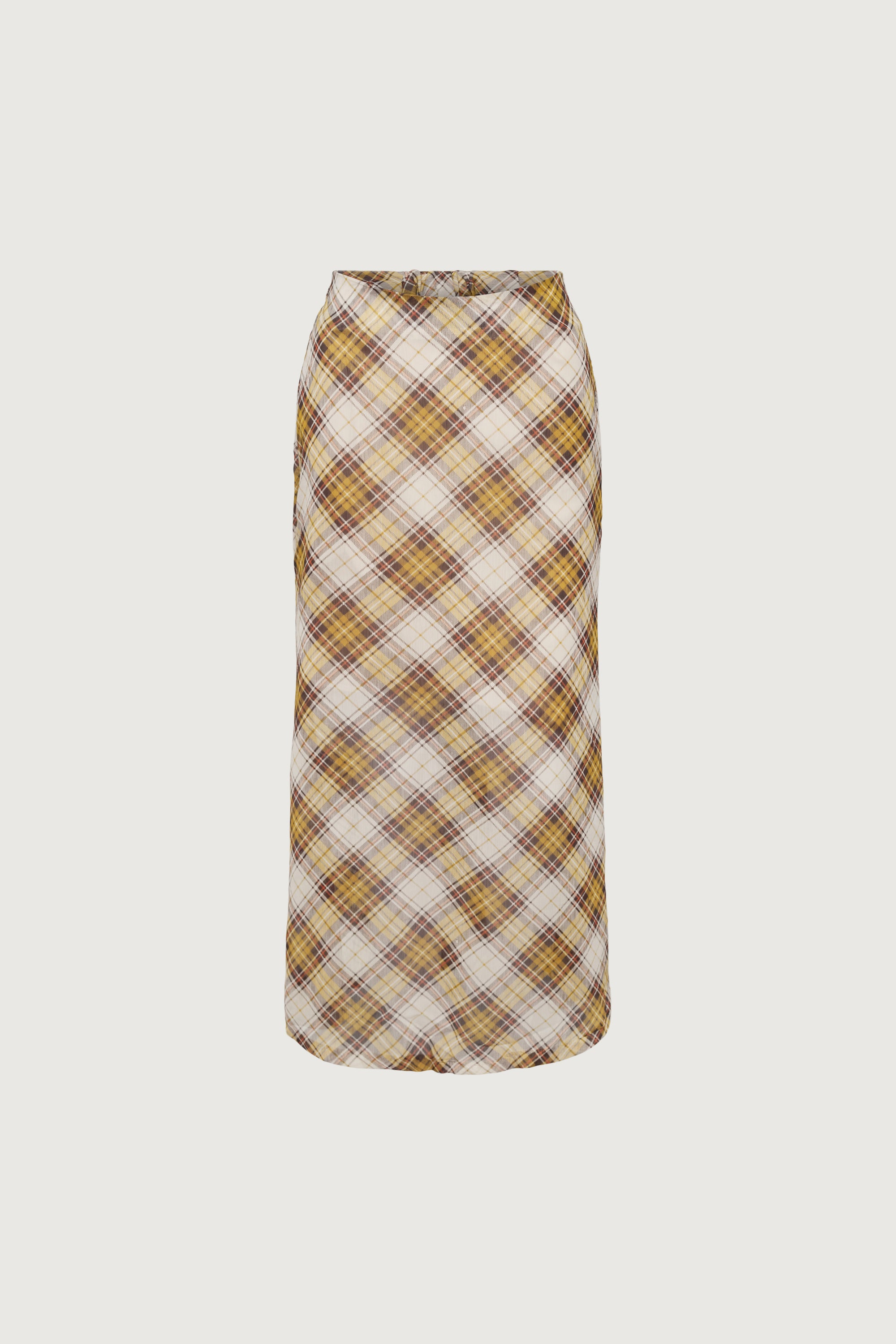 PLAID CHIFFON MIDI SKIRT Geniue Stockist Cheap Online