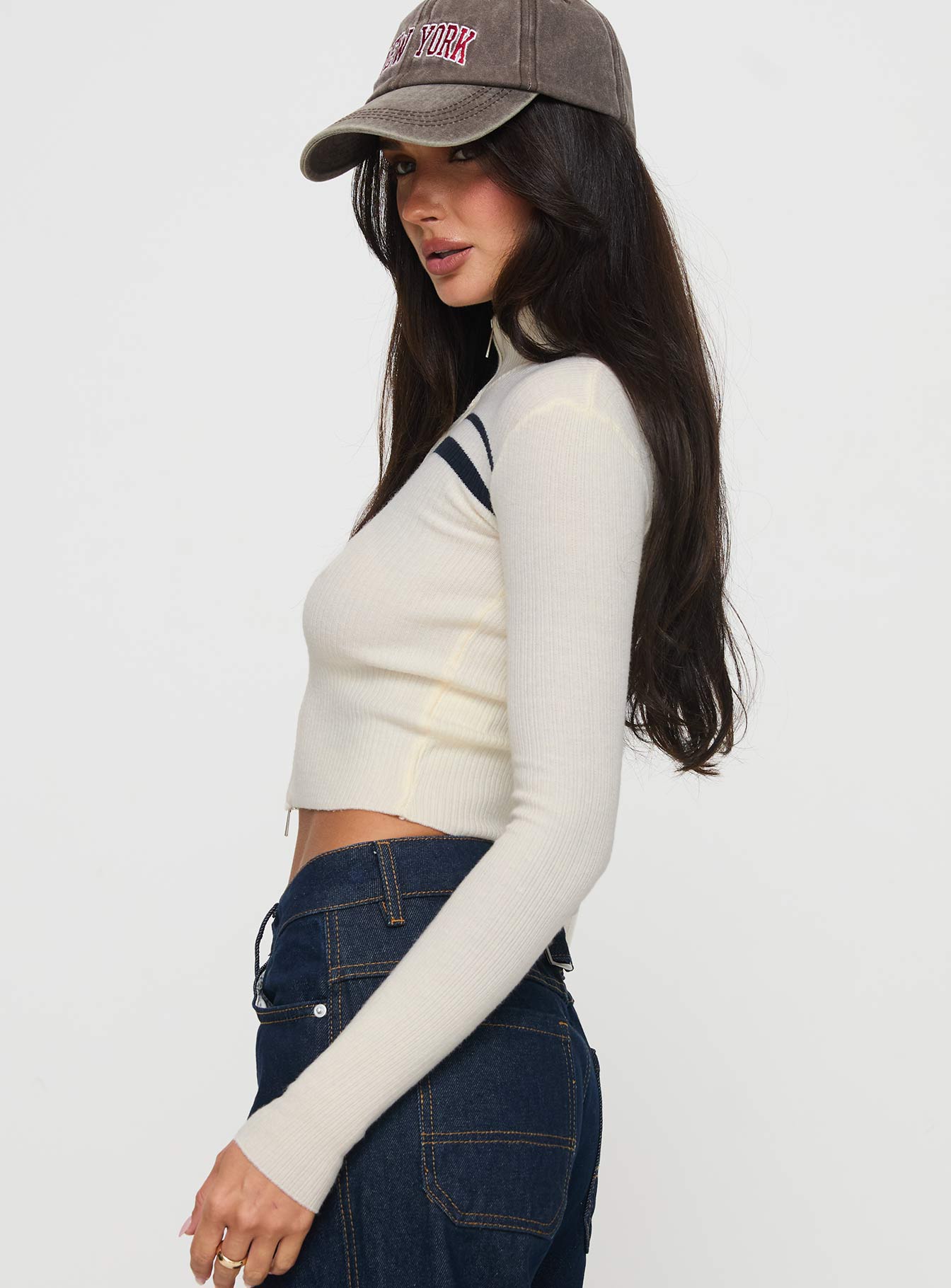 Slow It Down Long Sleeve Top Cream Cheap Sale Store