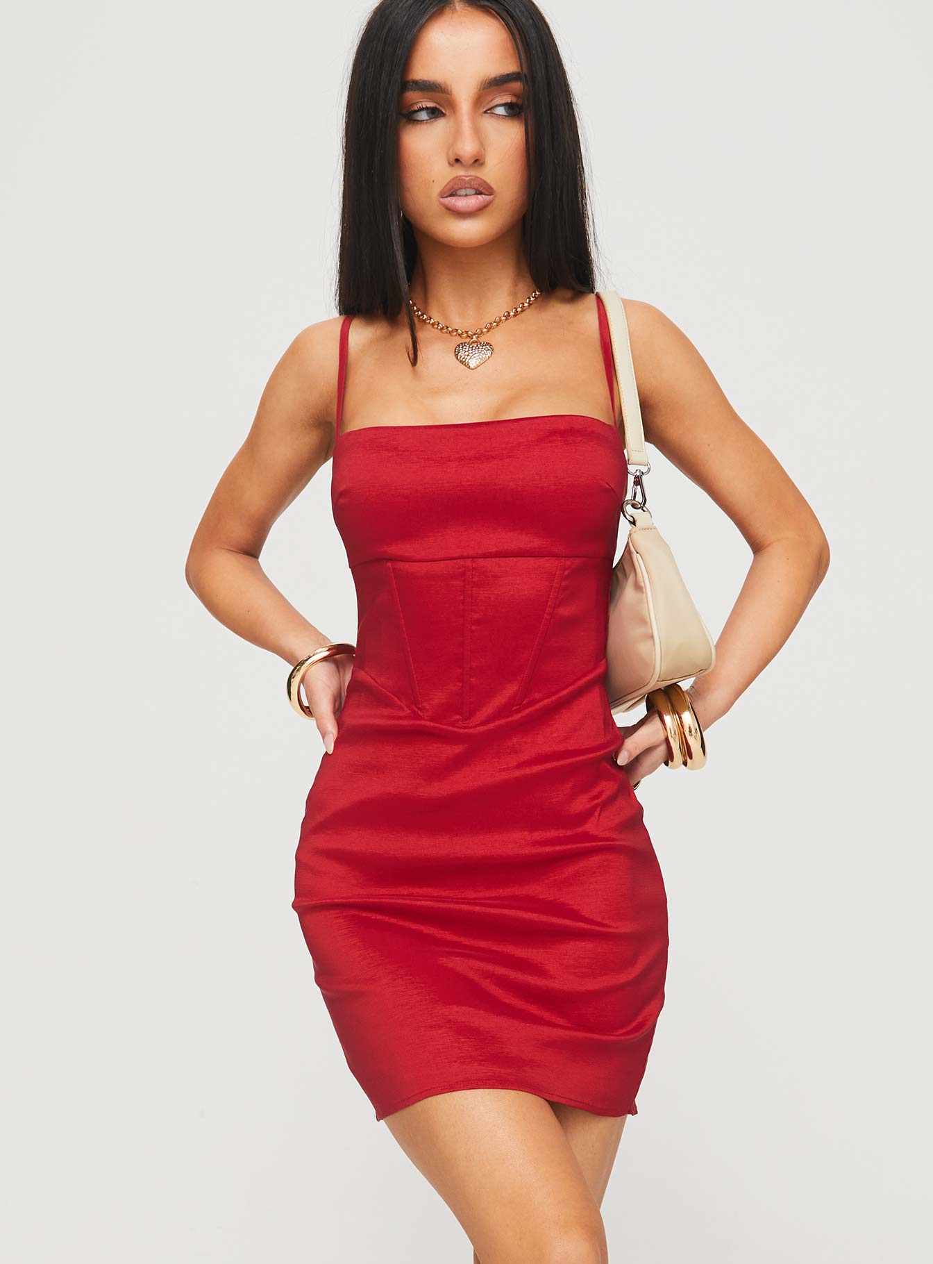 Warrander Mini Dress Red Buy Cheap 100% Original