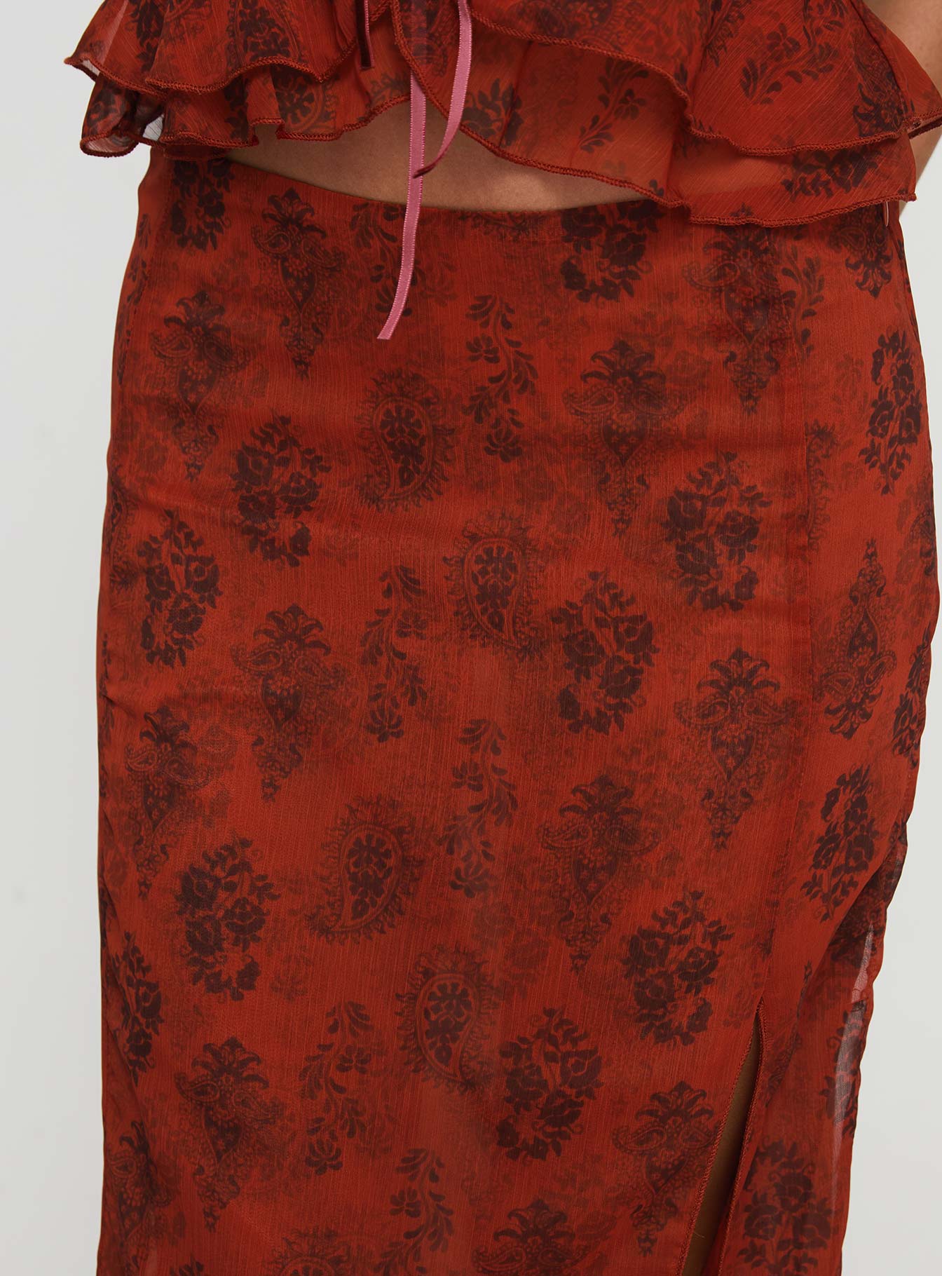 Nikolise Maxi Skirt Red Clearance Best Seller