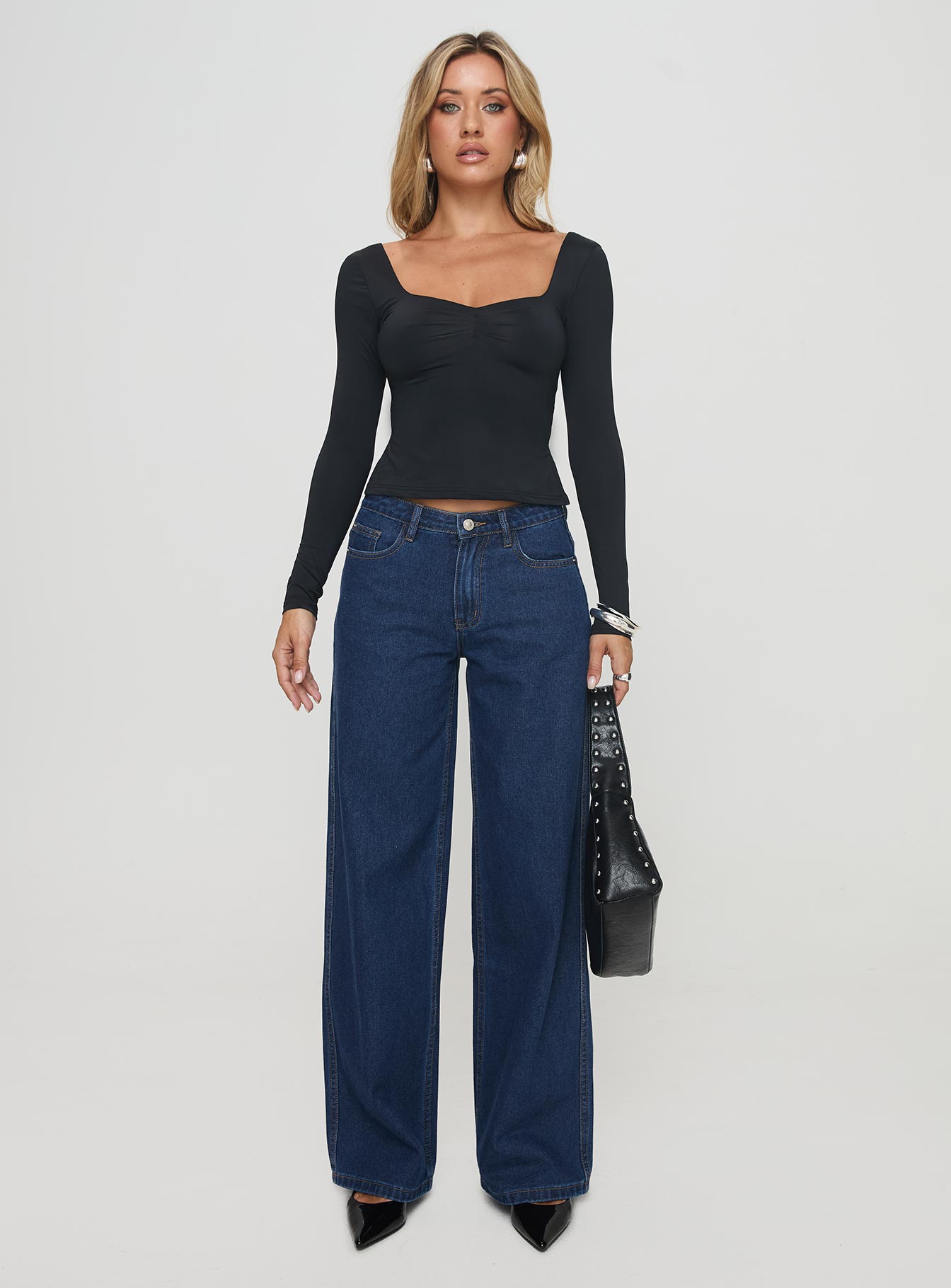Rehna Long Sleeve Top Black How Much Sale Online