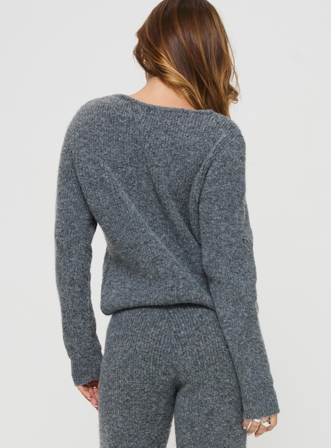 Abrams Rib Knit Crew Sweater Charcoal Marle Low Pice Fee Shipping Sale Online