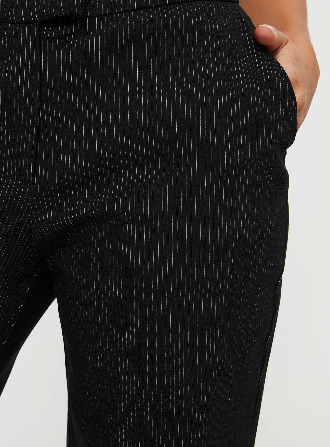 Jeller Pinstripe Pants Black Petite High Quality