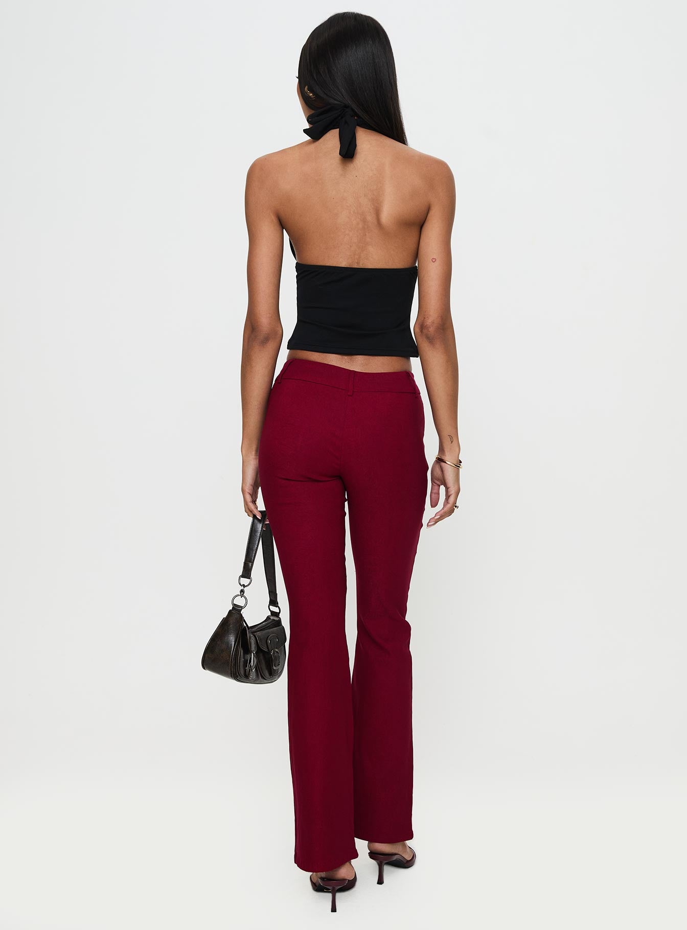 Kinkirk Flared Pants Burgundy Outlet Best Sale