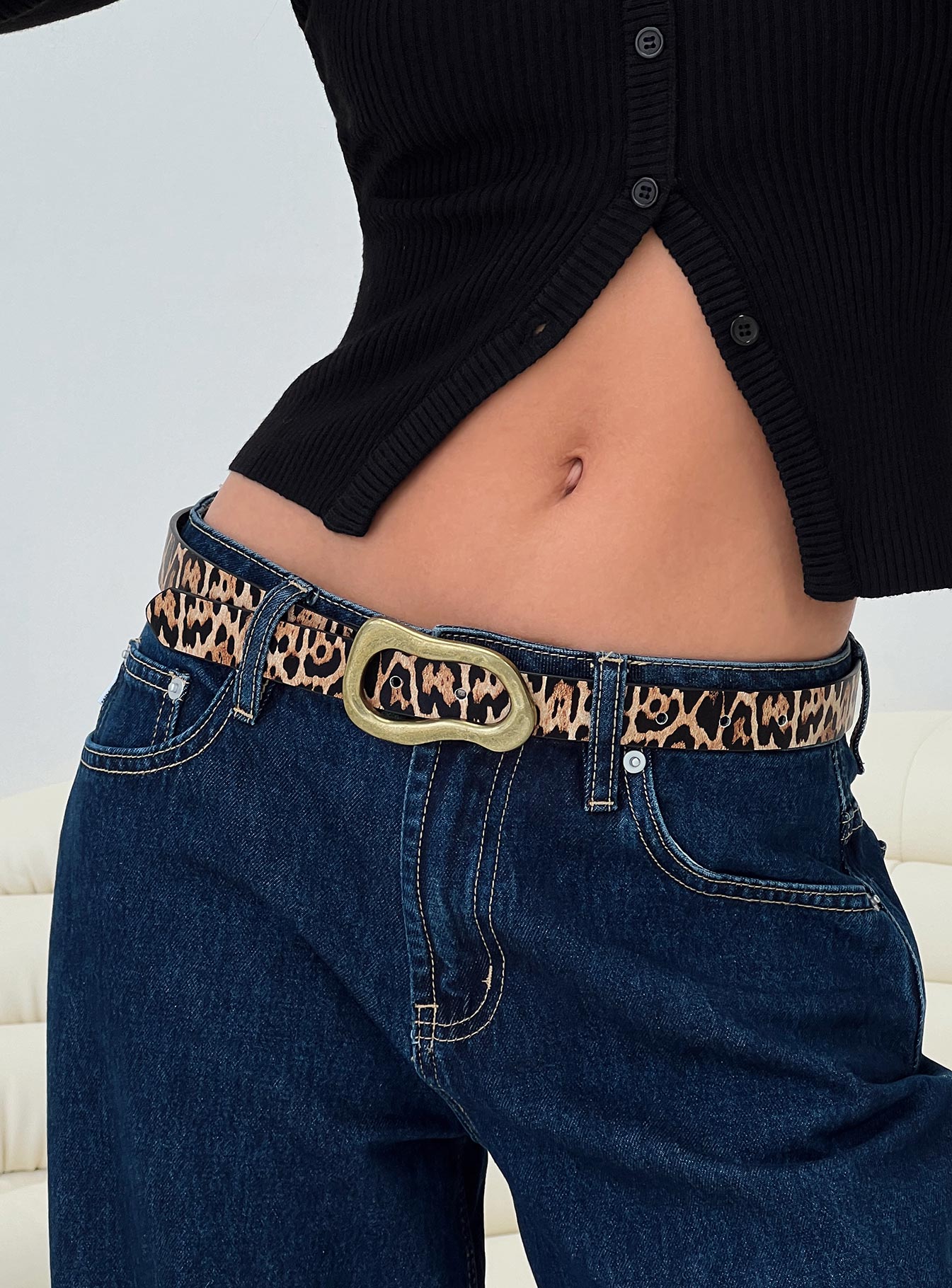 Leto Belt Leopard / Gold Latest Sale Online