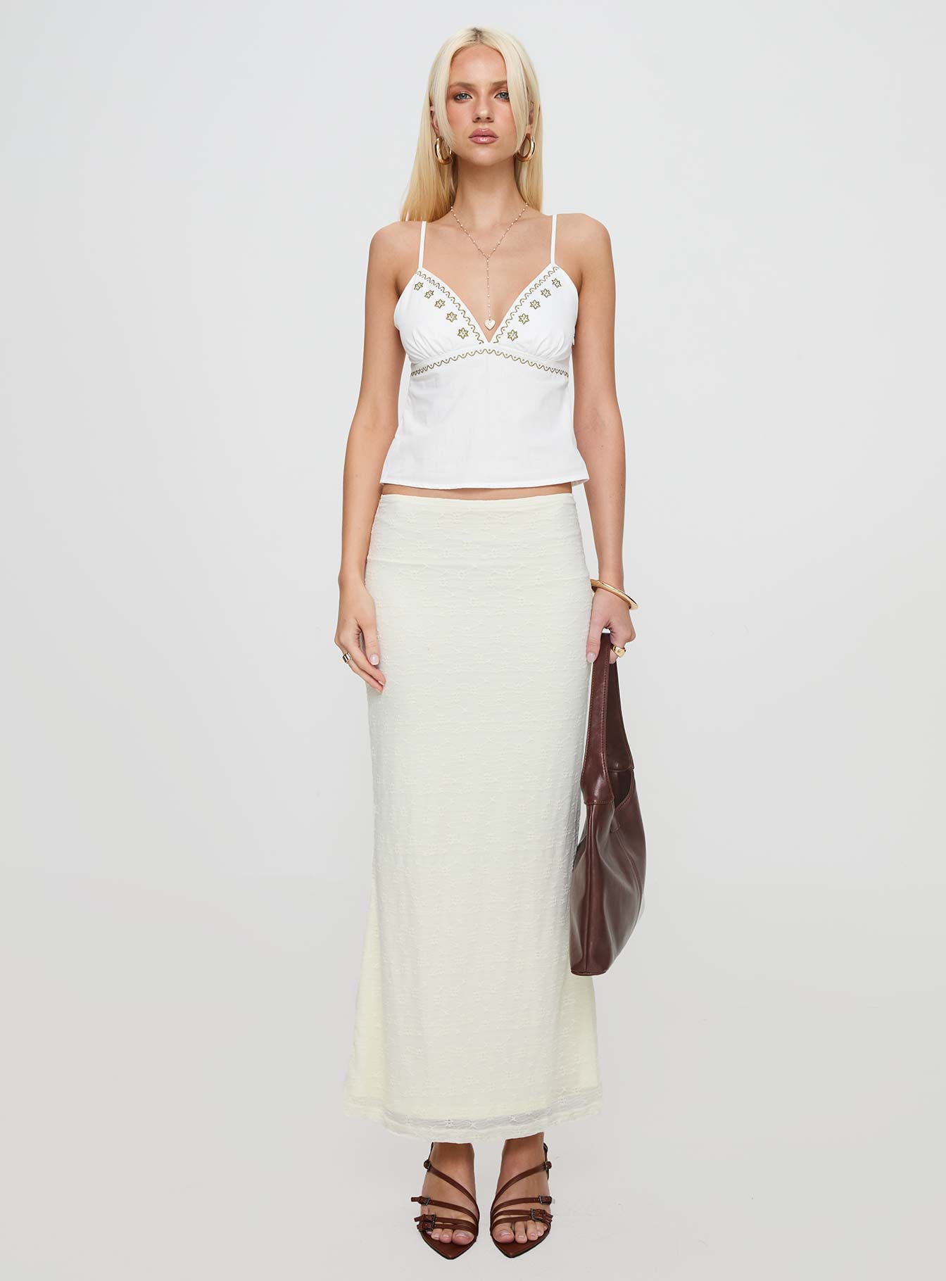 Love Like Yours Lace Maxi Skirt Cream Cheap Sale With Credit Card