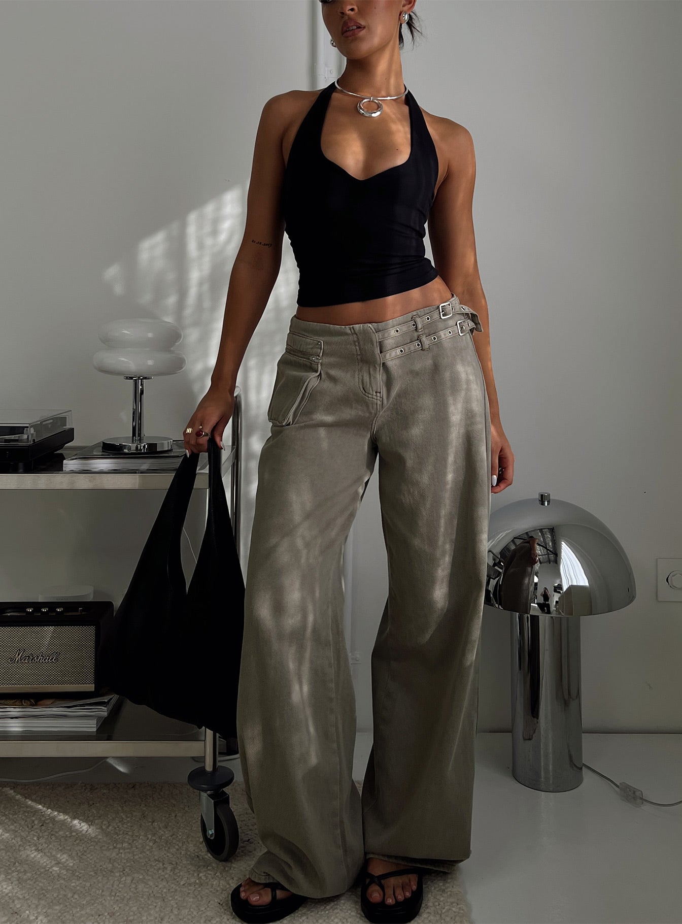 Paltrow Cargo Pant Washed Brown Sale Footlocker Pictures