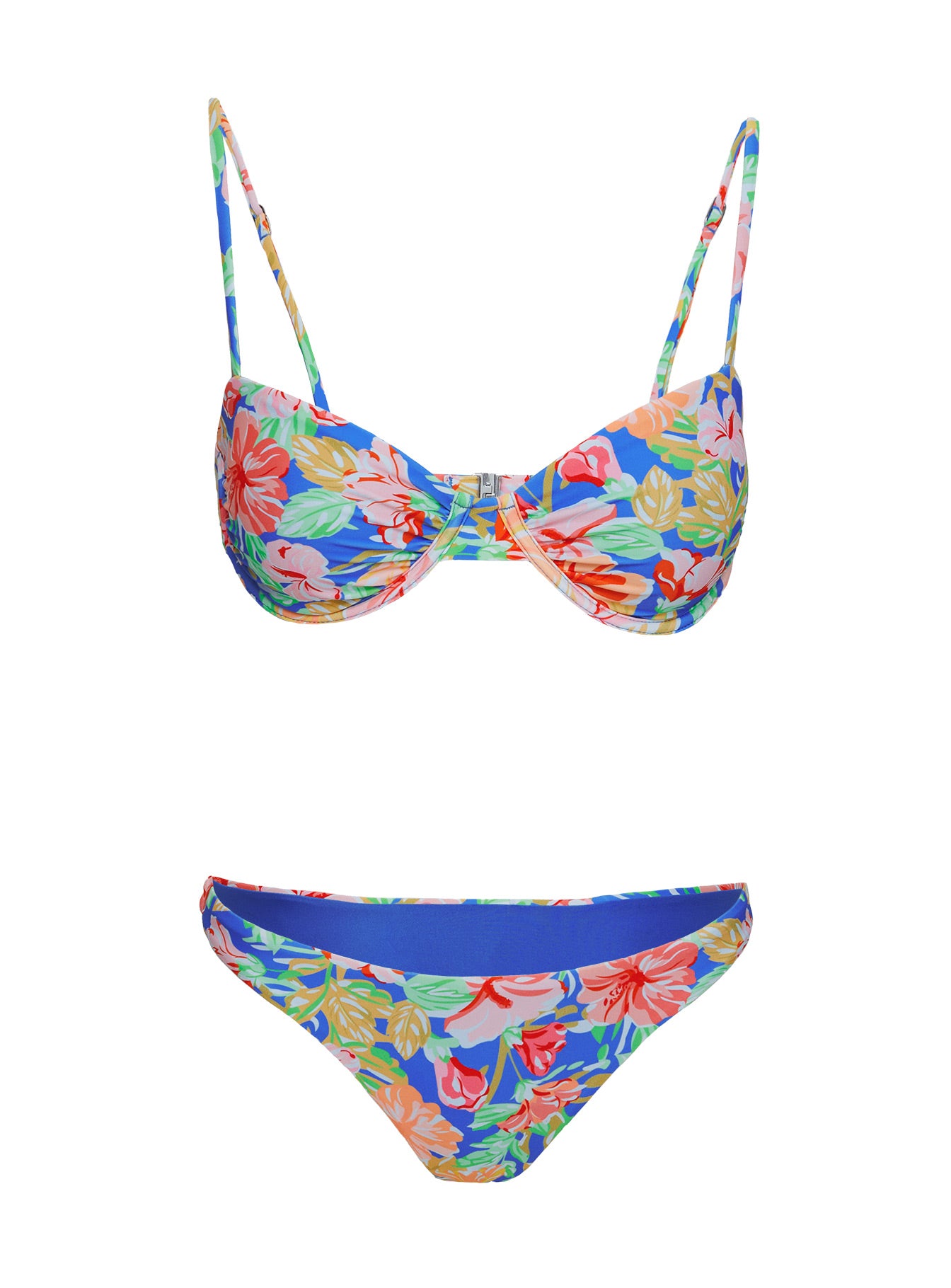 Sarah Underwire Bikini Top Blue Floral Recommend Cheap Online